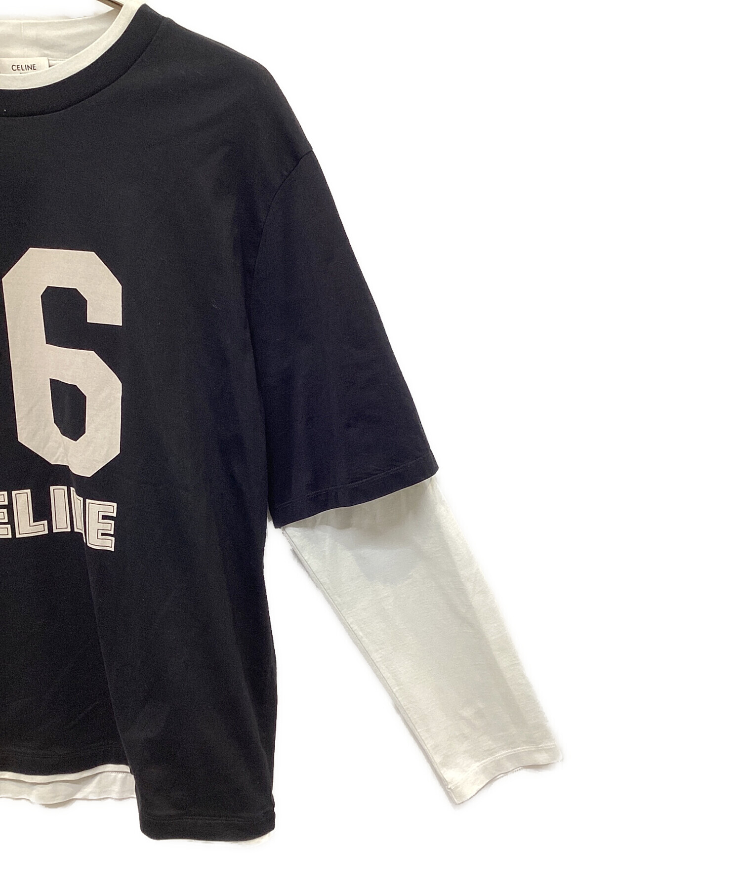 セリーヌ カットソー  【Aランク】【中古】 中古・古着通販】CELINE (セリーヌ) ロゴカットソー ホワイト サイズ:L