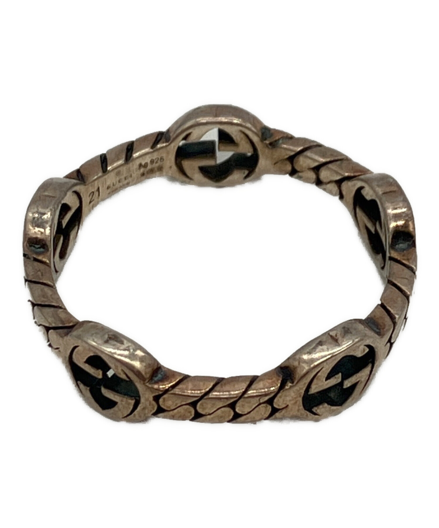 中古・古着通販】GUCCI (グッチ) インターロッキングチェーンリング 