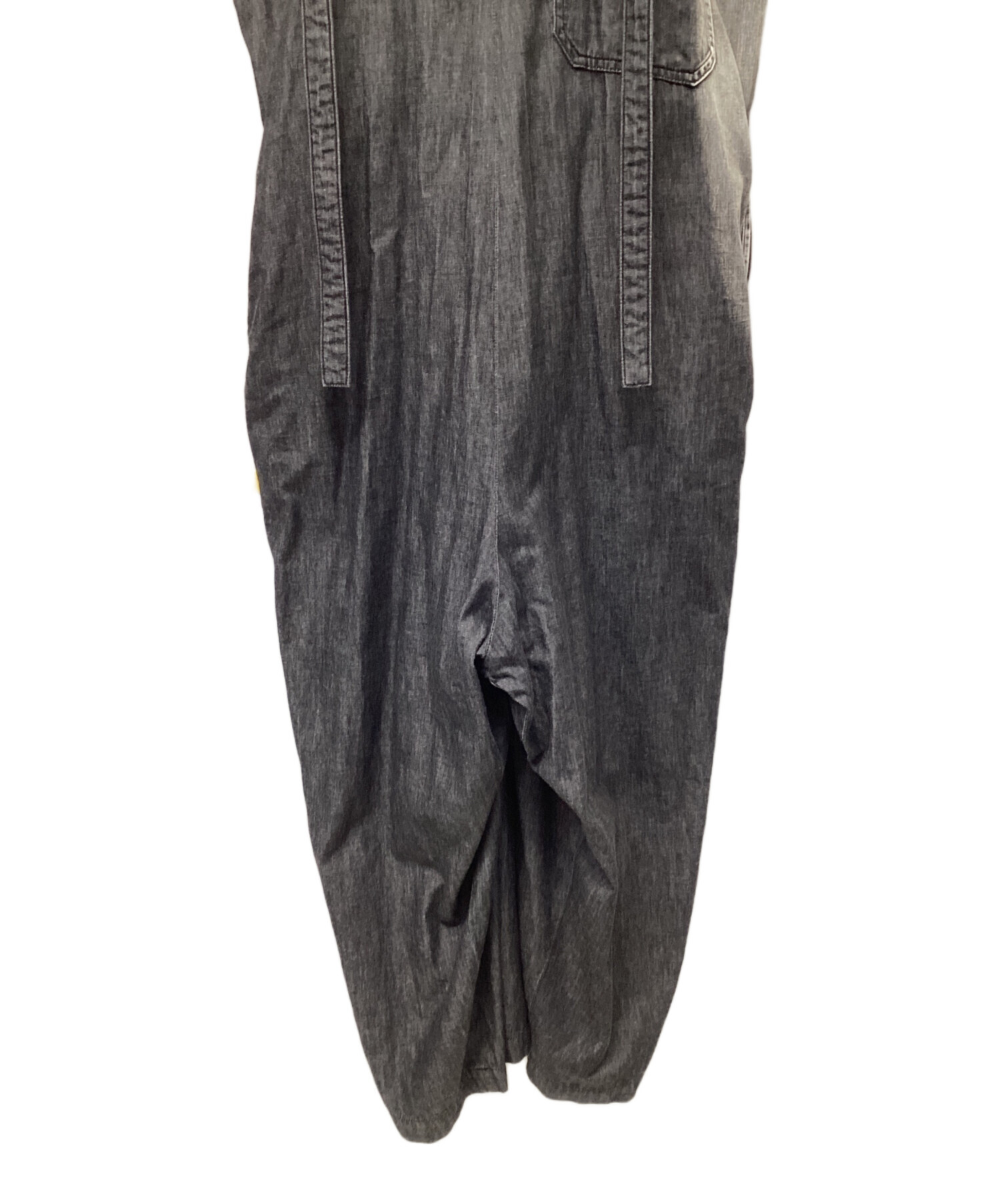 【美品】Y's　ワイズ 2023SS 　オーバーオール 中古・古着通販】Y's (ワイズ) SPOTTED DENIM STRAP OVERALLS ブラック