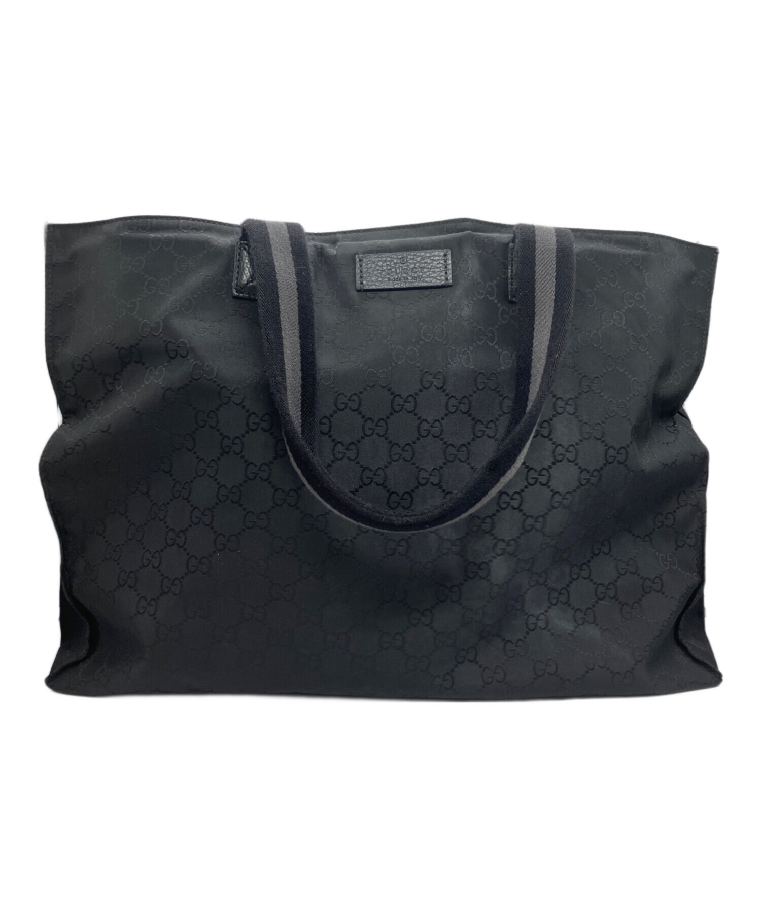 グッチ トートバッグ ディアマンテ ナイロン 黒 特大 A4 PC 通勤 中古・古着通販】GUCCI (グッチ) ナイロントートバッグ ブラック