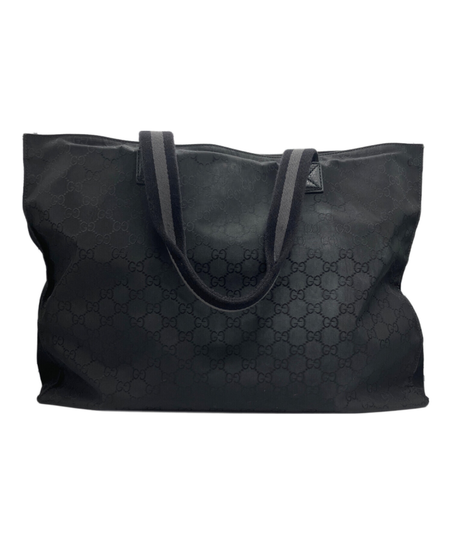 GUCCI ブラックナイロンバッグ 中古・古着通販】GUCCI (グッチ) ナイロントートバッグ ブラック