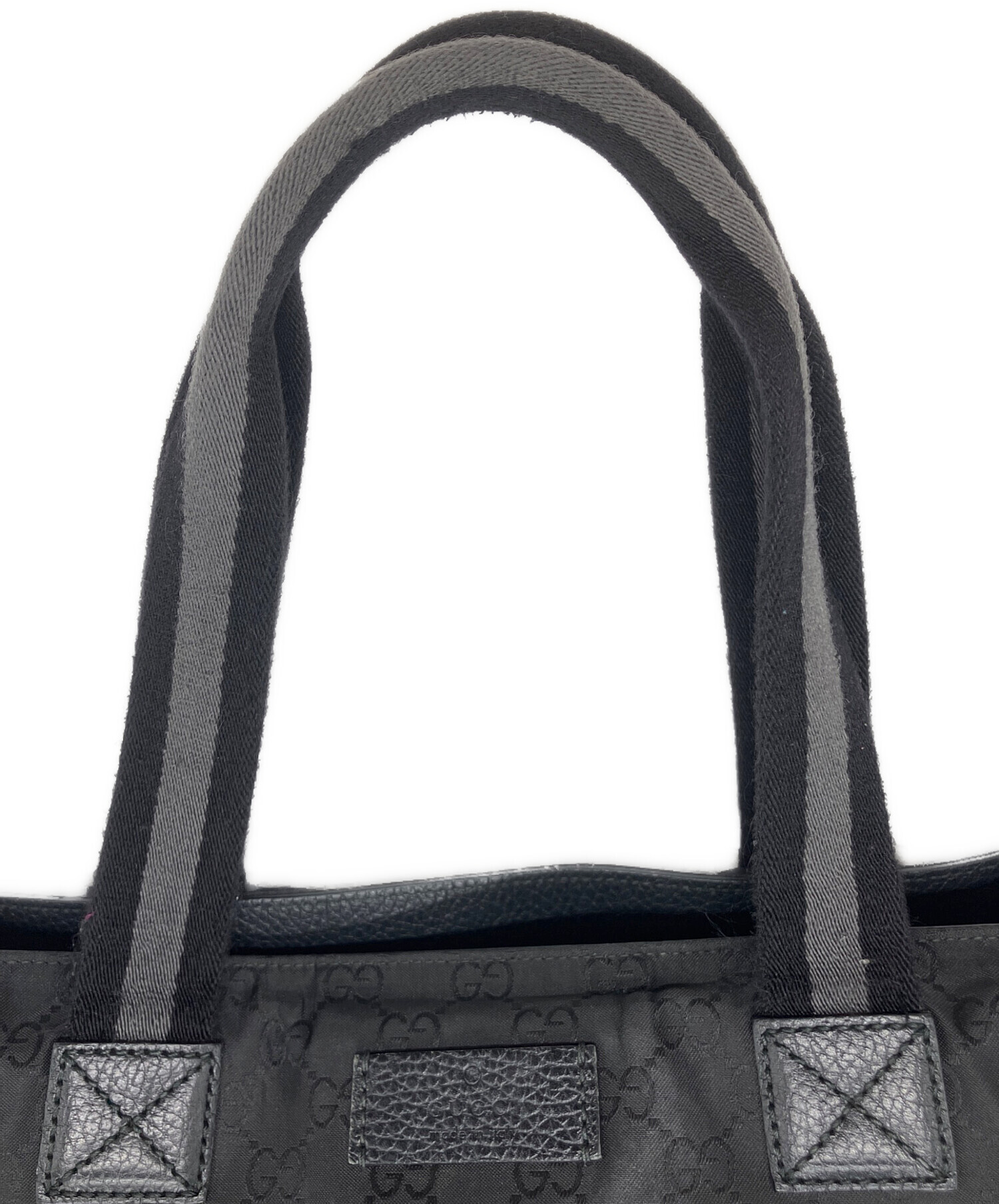中古・古着通販】GUCCI (グッチ) ナイロントートバッグ ブラック