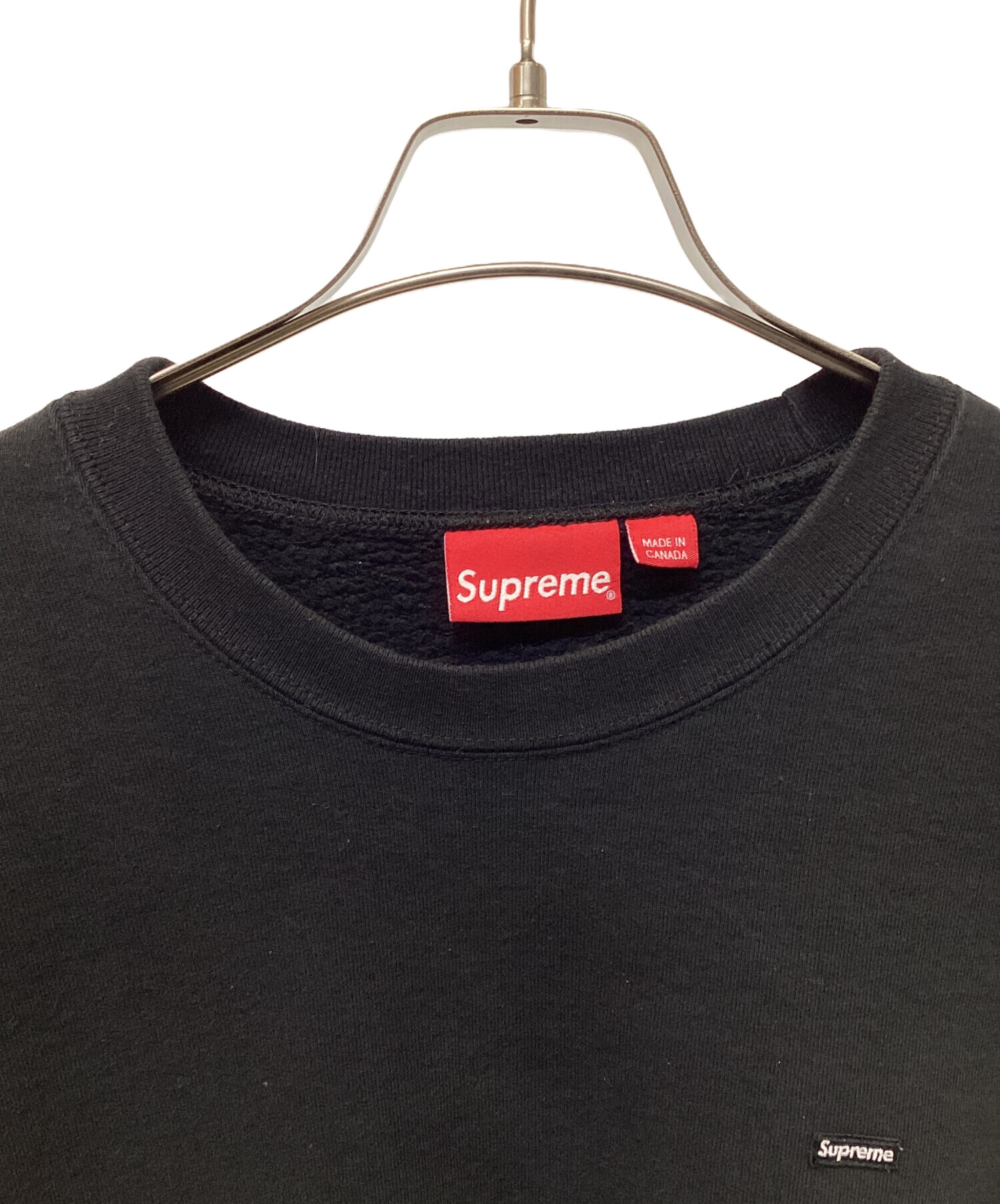 中古・古着通販】SUPREME (シュプリーム) SMALL BOX CREWNECK ブラック