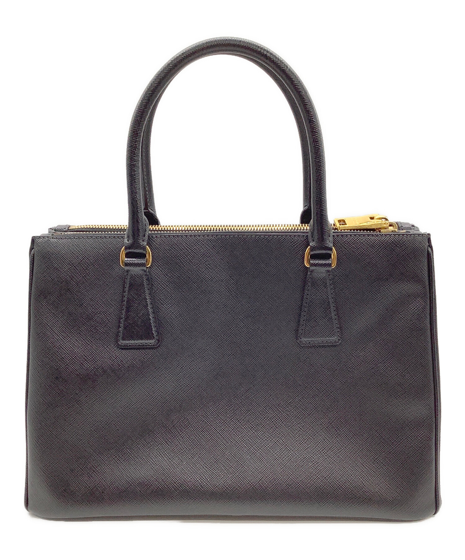 中古・古着通販】PRADA (プラダ) ロゴプレートハンドバッグ ブラック
