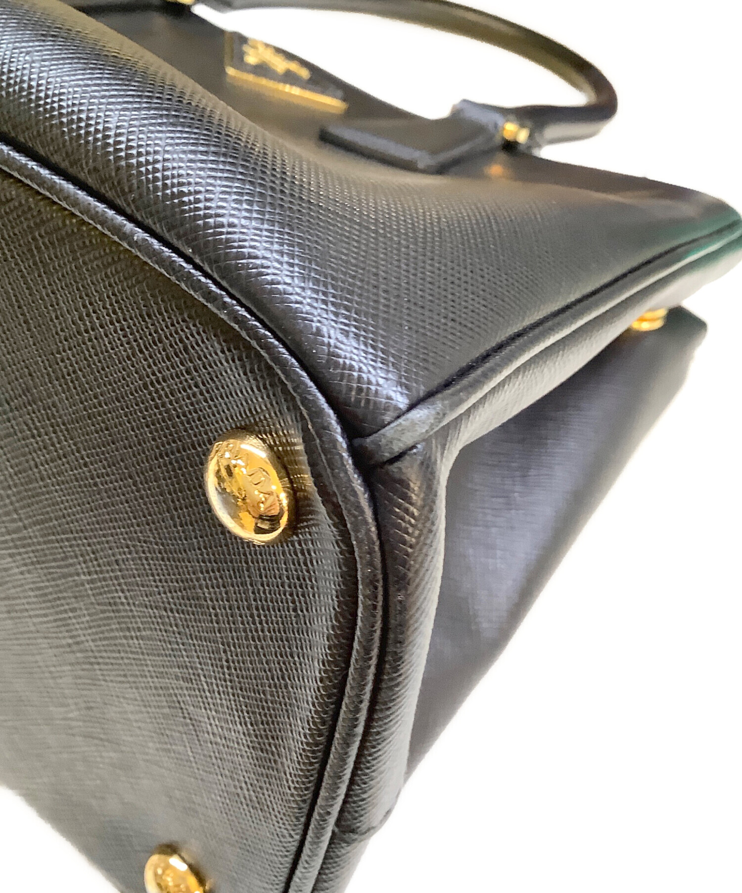 PRADA プラダ レザー フラップ バッファロー トートバッグ  