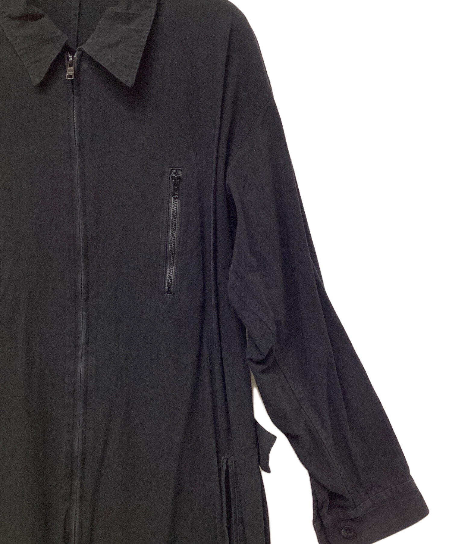 中古・古着通販】Y's (ワイズ) DYED SERGE JUMPSUIT ブラック サイズ:2
