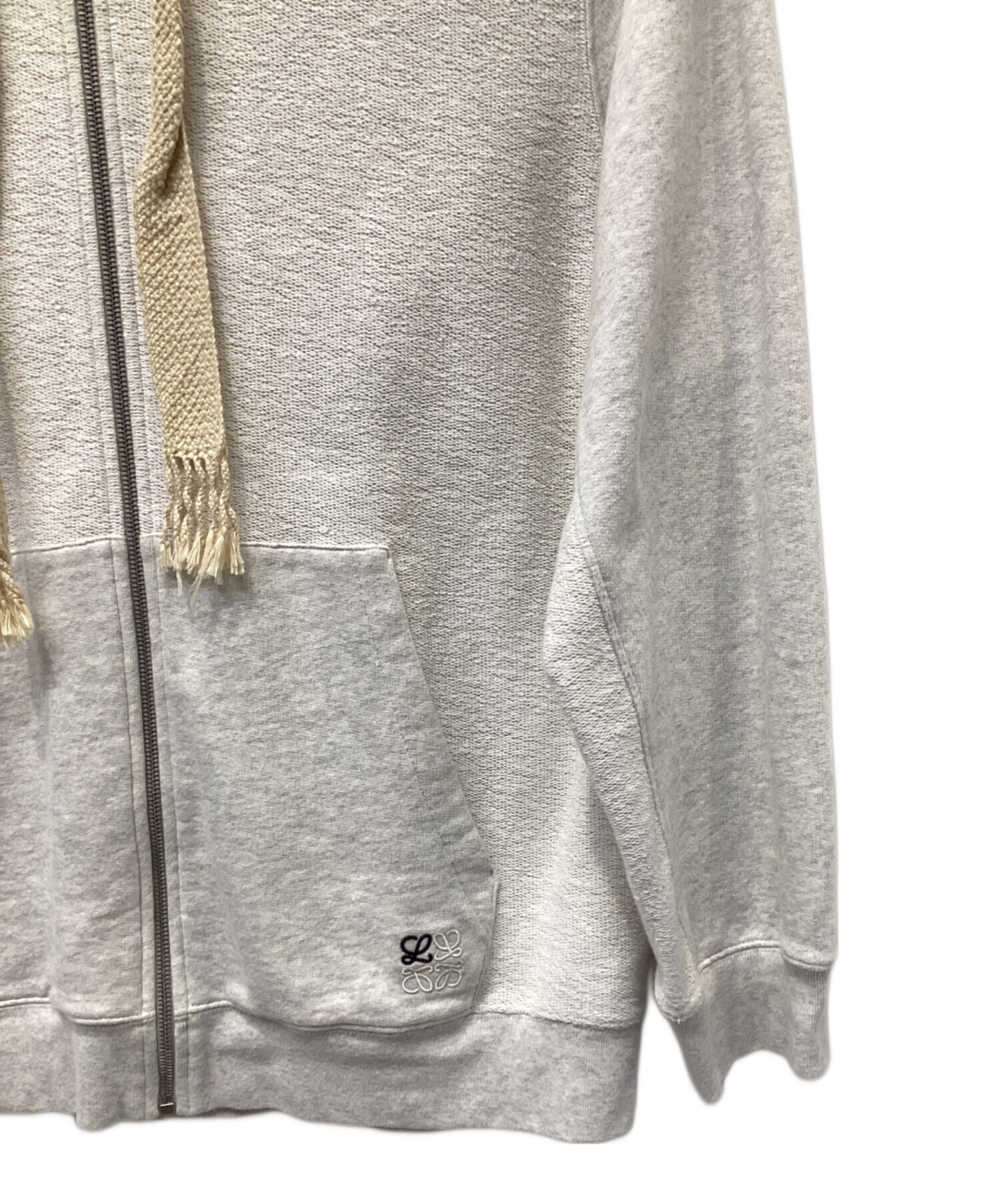 中古・古着通販】LOEWE (ロエベ) Anagram Zip Hoodie アイボリー 