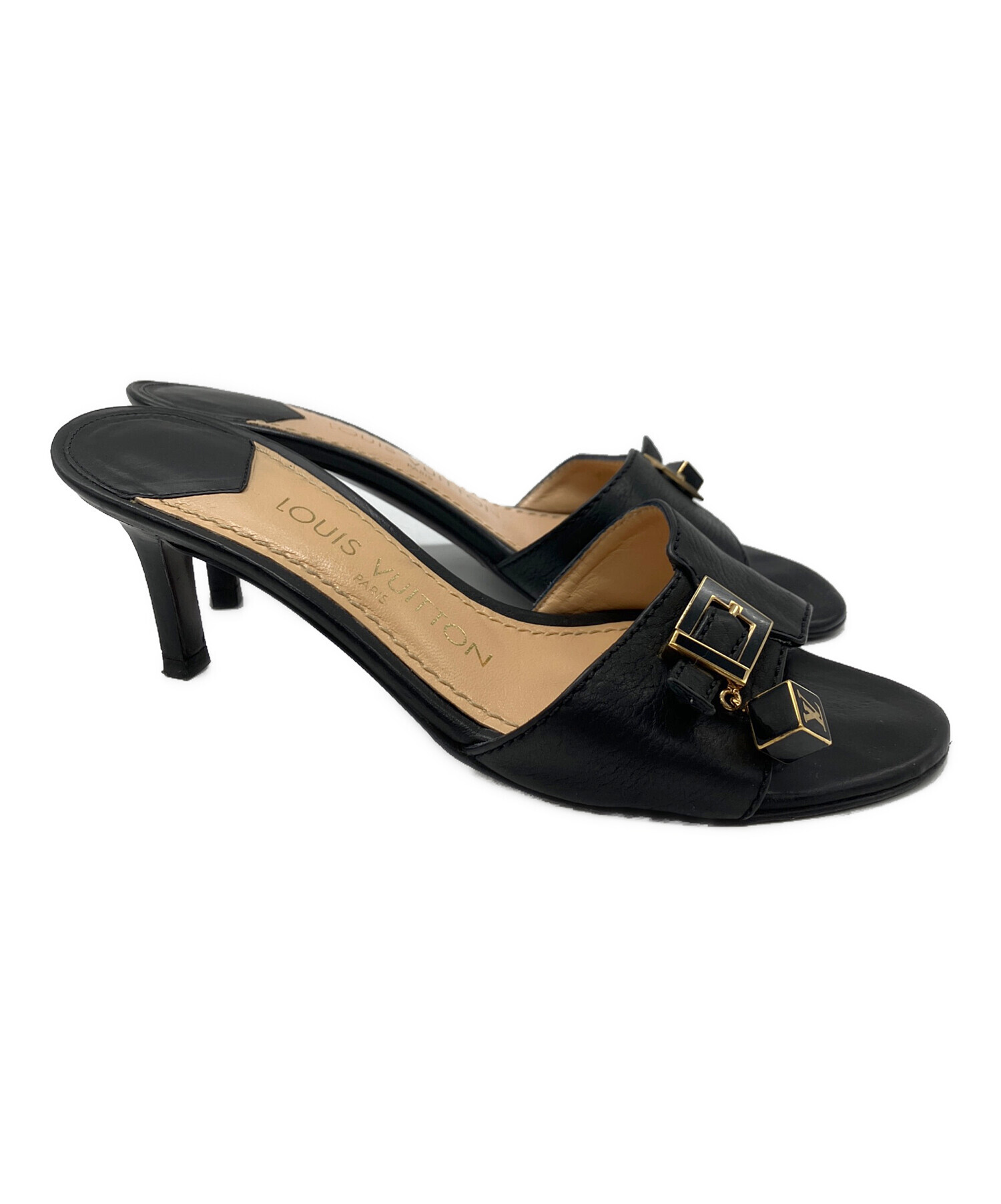 中古・古着通販】LOUIS VUITTON (ルイ ヴィトン) ミュール ブラック