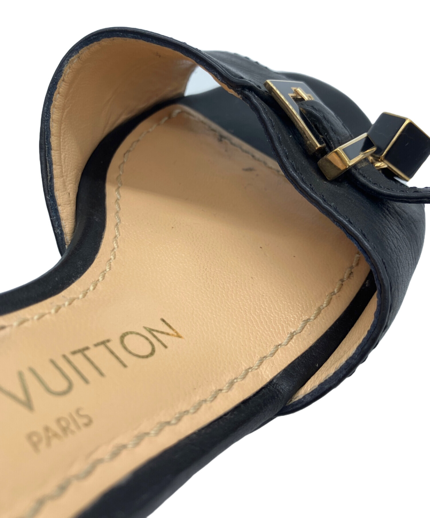 中古・古着通販】LOUIS VUITTON (ルイ ヴィトン) ミュール ブラック
