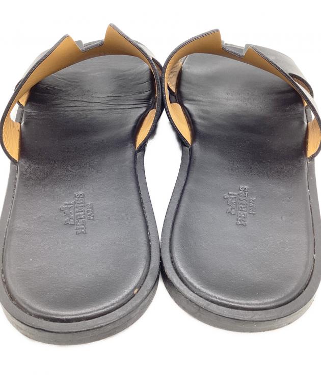 中古・古着通販】HERMES (エルメス) イズミールサンダル ブラック