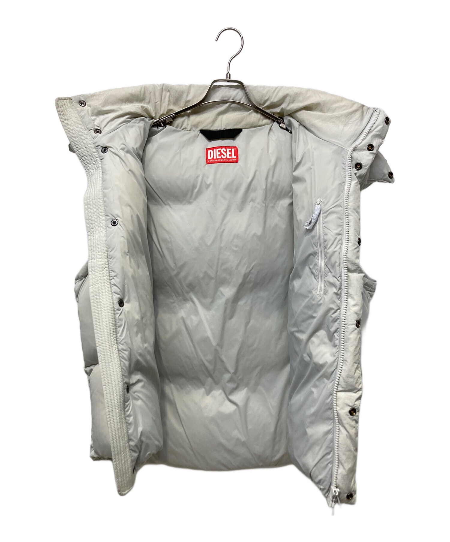 中古・古着通販】DIESEL (ディーゼル) ダウンベスト グレー サイズ:XL