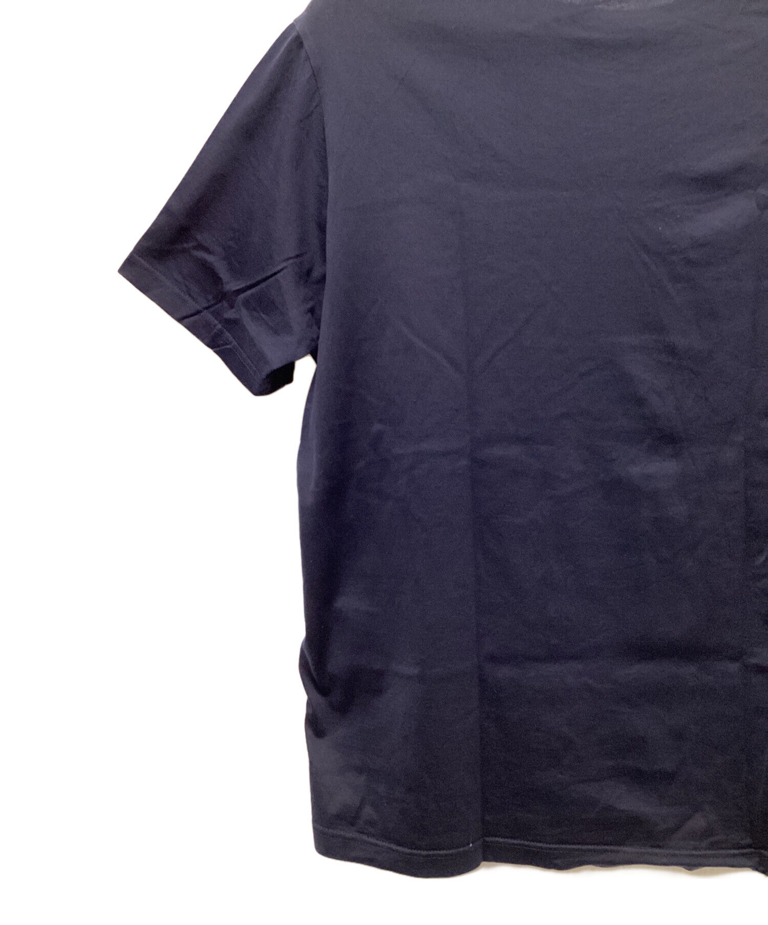 中古・古着通販】PRADA (プラダ) ロゴプリントTシャツ ネイビー