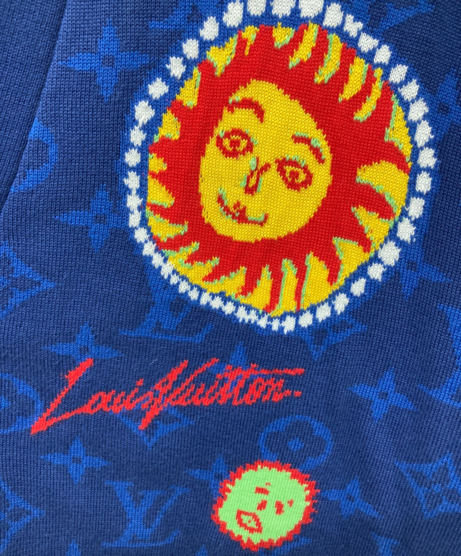 LOUIS VUITTON 幾何学模様 カーディガン 新タグ付き LOUIS VUITTON 幾何学模様 カーディガン 新タグ付き 幾何学柄 ニット