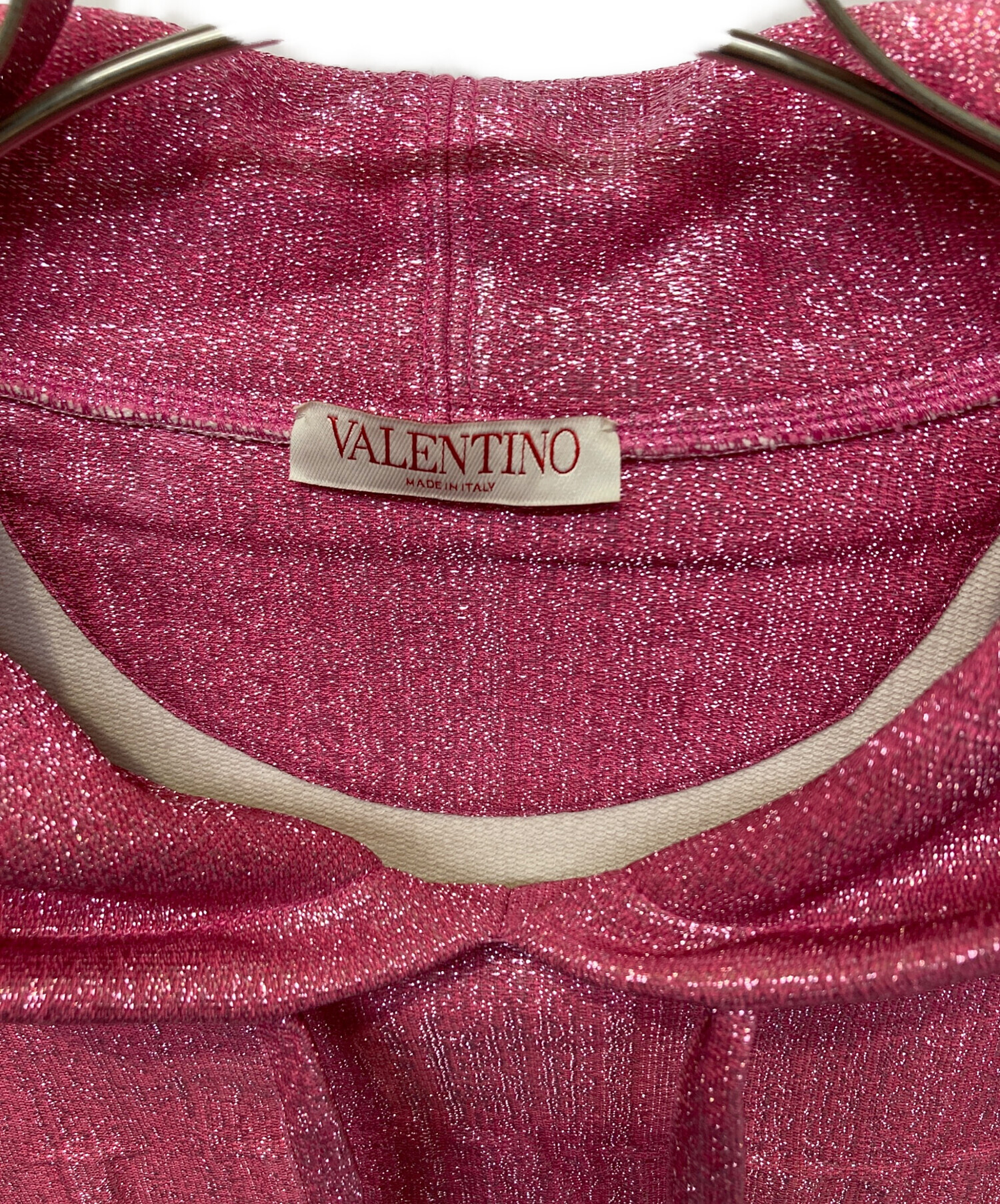 極美品■ヴァレンチノ　エンボスロゴ　スウェット　トレーナー　ロゴ刺繍　ピンク VALENTINO - 極美品□ヴァレンチノ エンボスロゴ スウェット