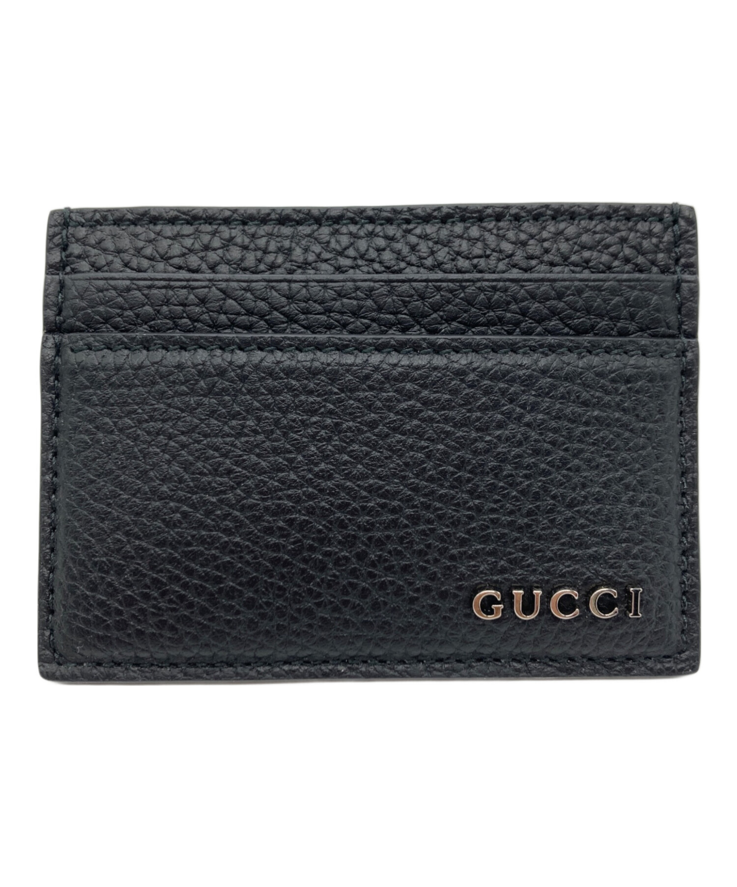 中古・古着通販】GUCCI (グッチ) ロゴカードケース ブラック｜ブランド