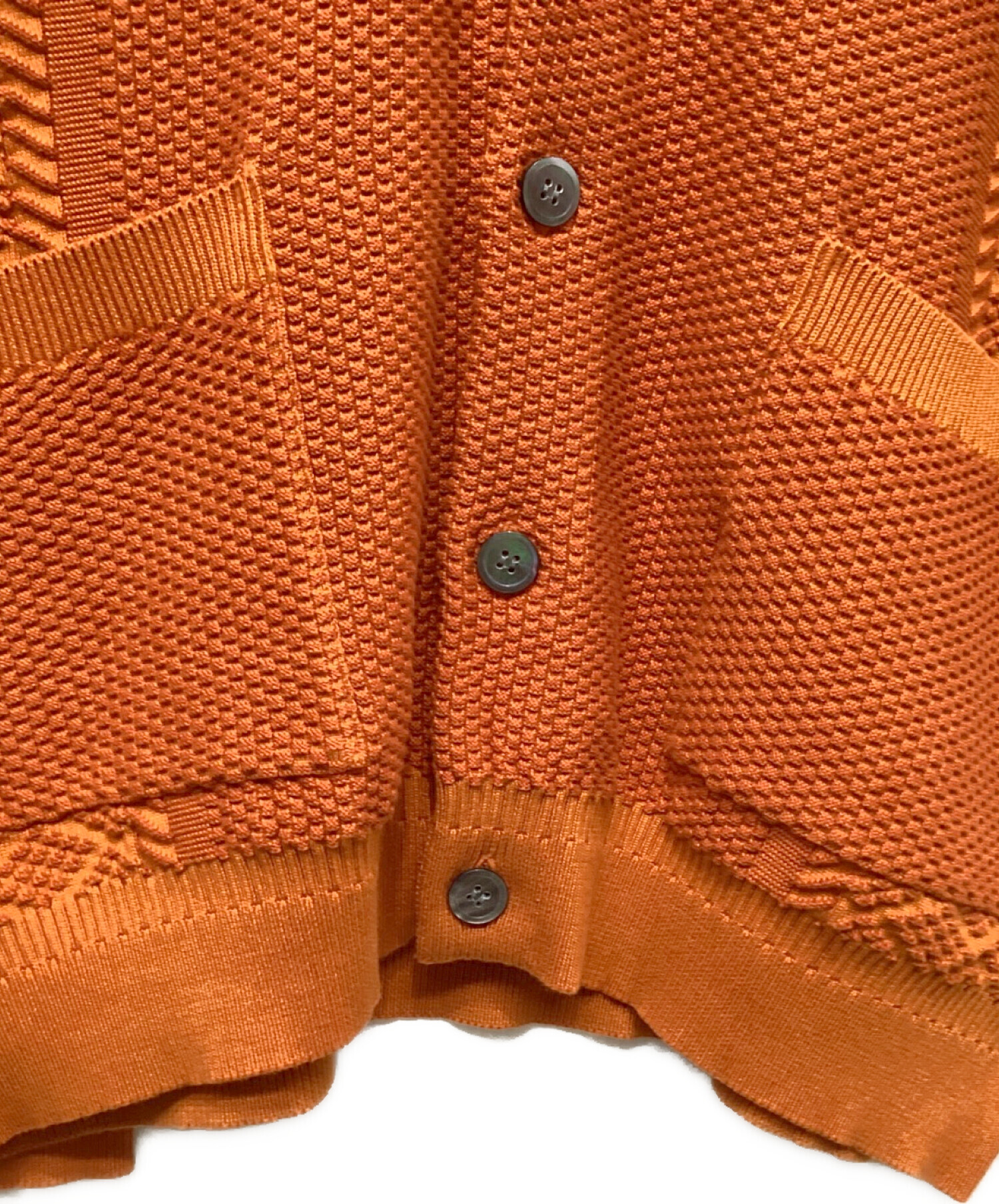 中古・古着通販】yashiki (ヤシキ) ニットカーディガン オレンジ