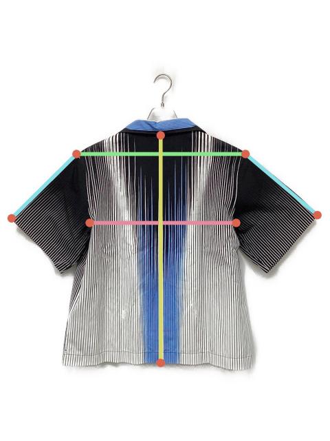 中古・古着通販】PRADA (プラダ) ストライプ 半袖シャツ ブルー