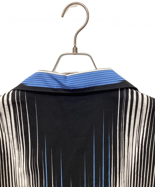 中古・古着通販】PRADA (プラダ) ストライプ 半袖シャツ ブルー