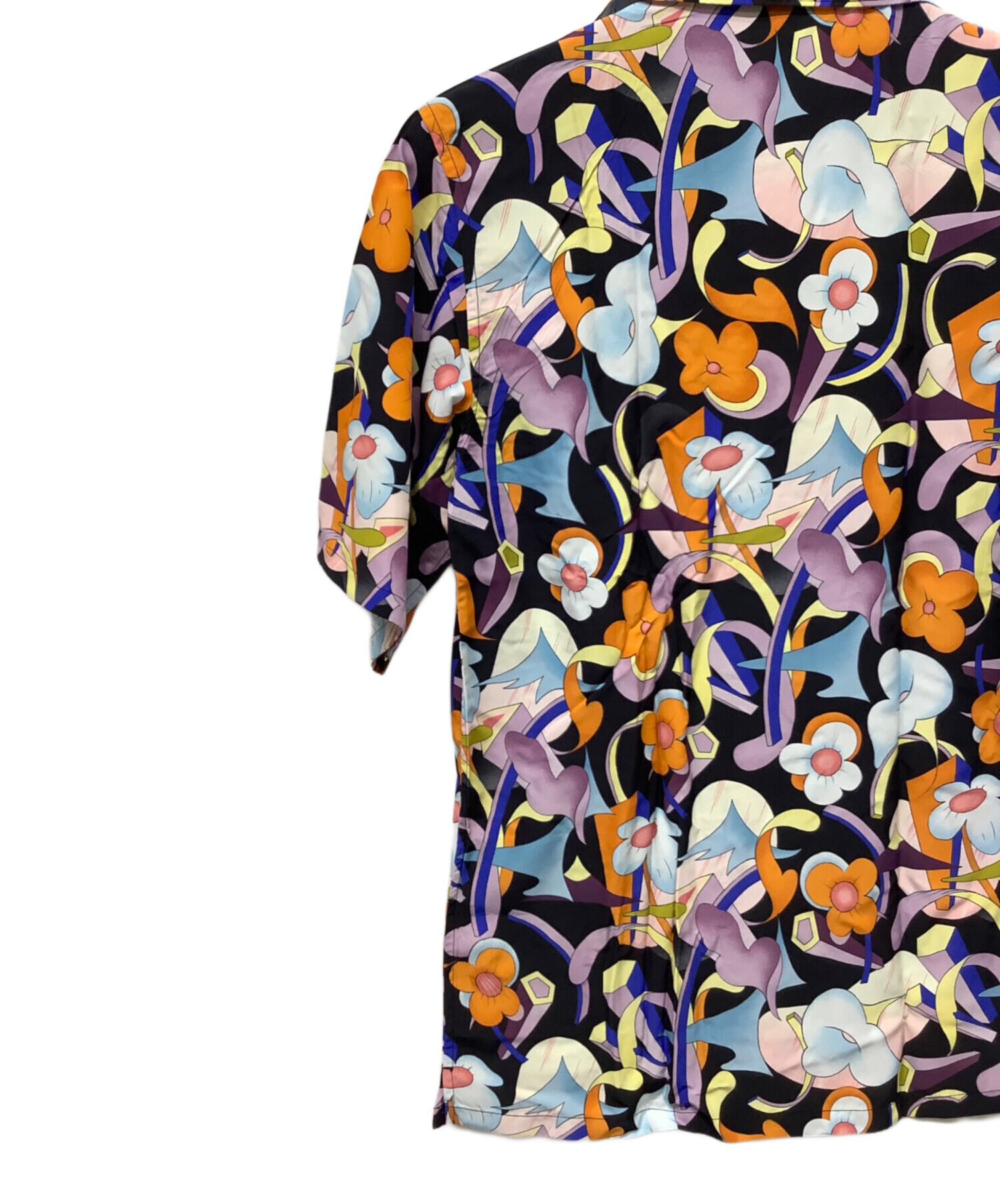 中古・古着通販】PRADA (プラダ) アロハシャツ ブラック×ホワイト