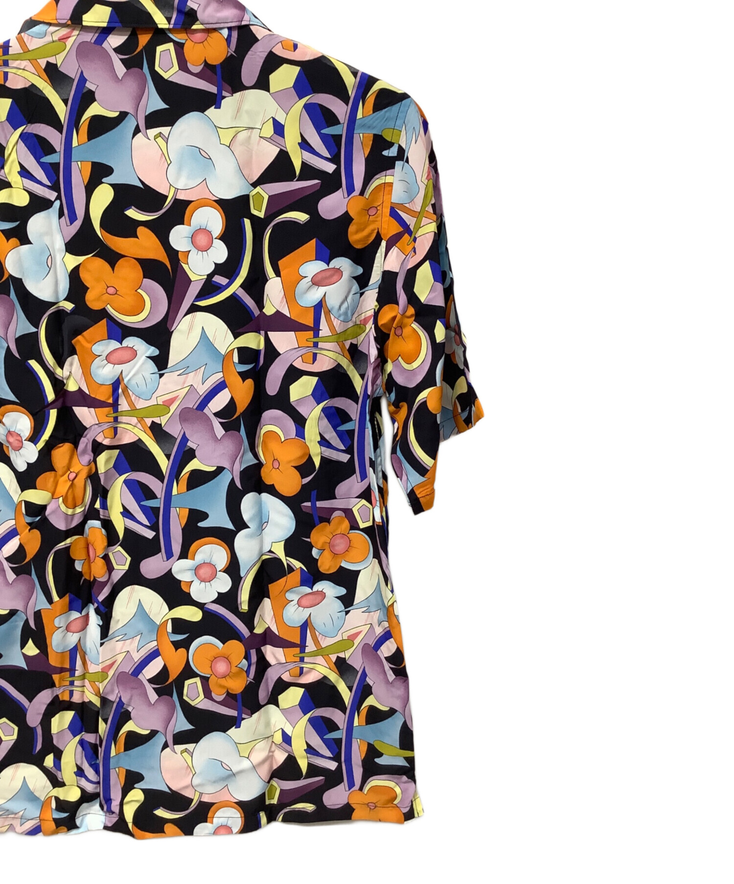 中古・古着通販】PRADA (プラダ) アロハシャツ ブラック×ホワイト