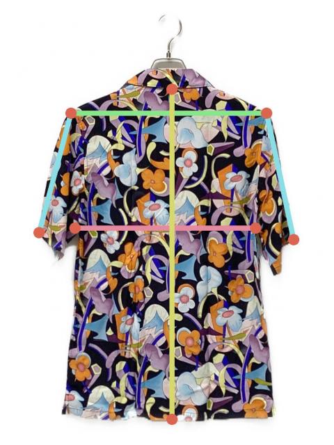 中古・古着通販】PRADA (プラダ) アロハシャツ ブラック×ホワイト
