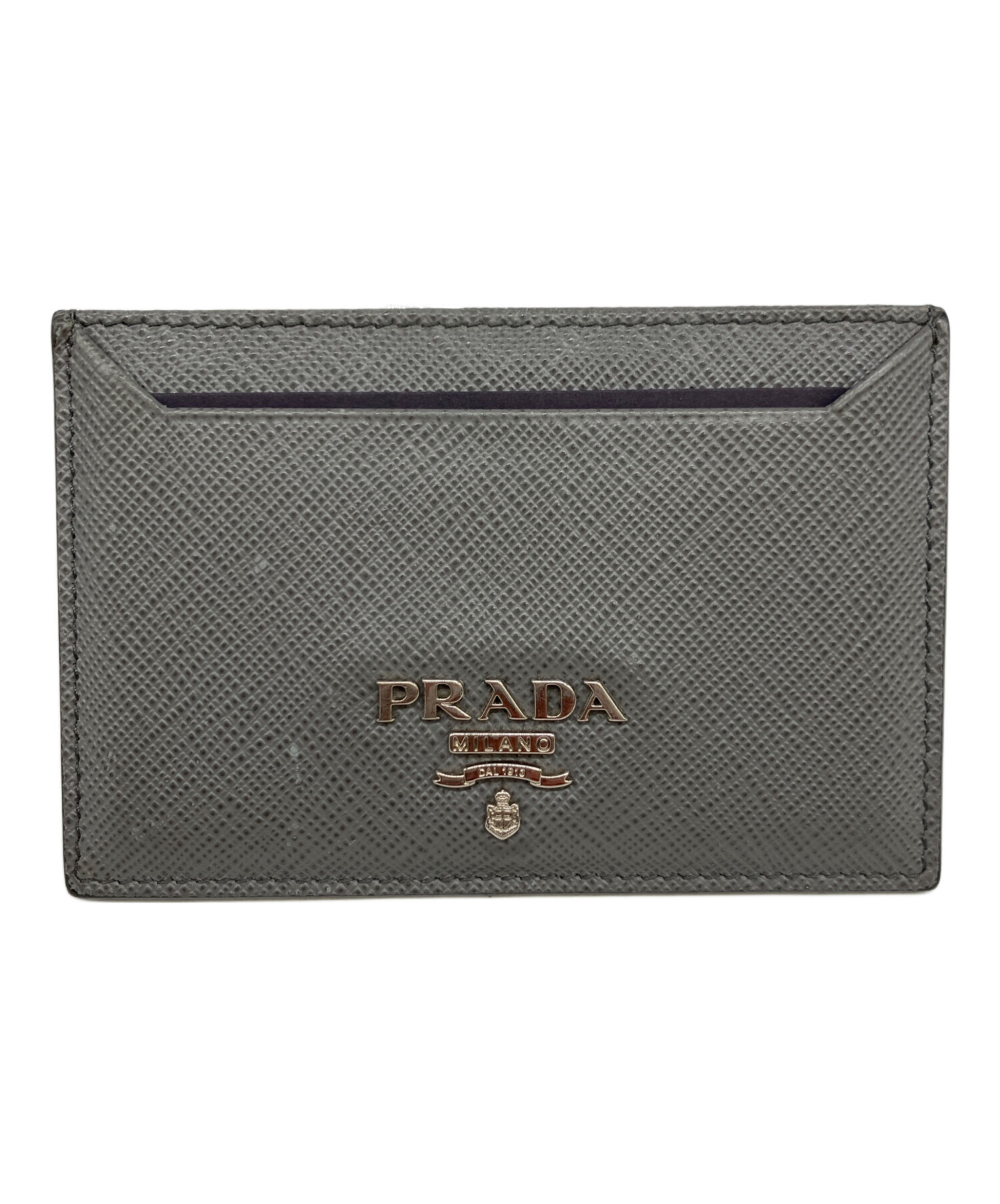 PRADA レザーケース未使用品 中古・古着通販】PRADA (プラダ) カードケース グレー｜ブランド・古着