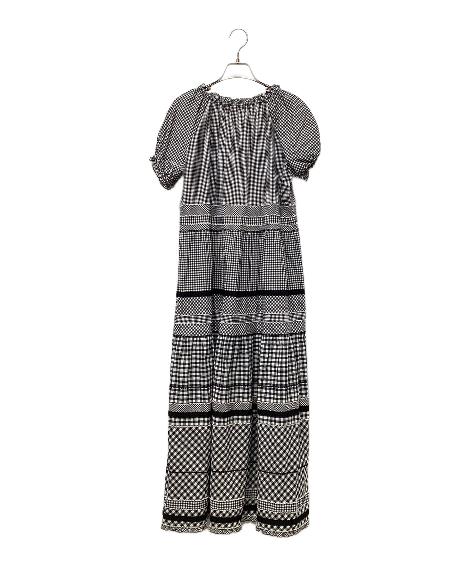 中古・古着通販】PINK HOUSE (ピンクハウス) 半袖ワンピース グレー