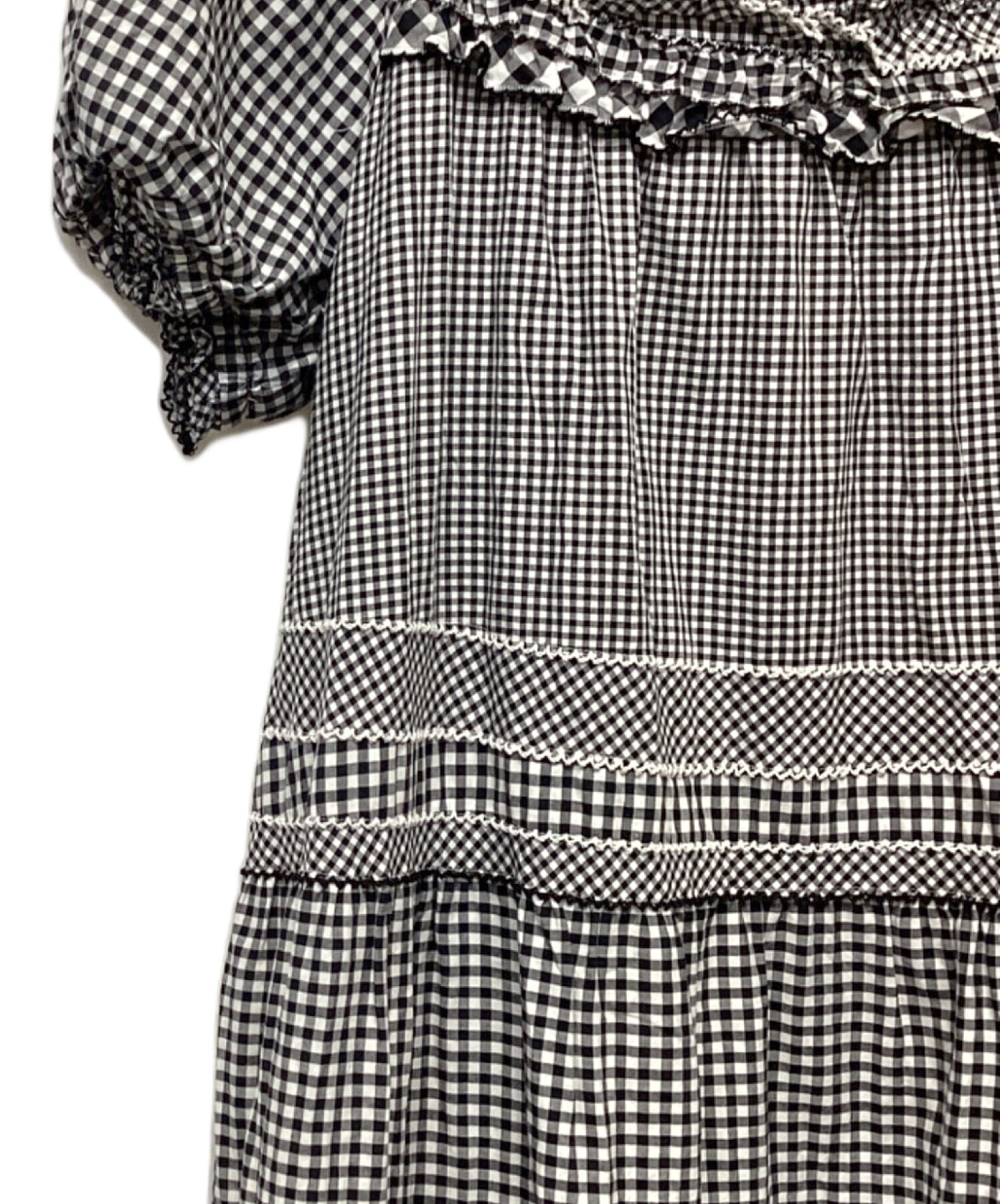 中古・古着通販】PINK HOUSE (ピンクハウス) 半袖ワンピース グレー