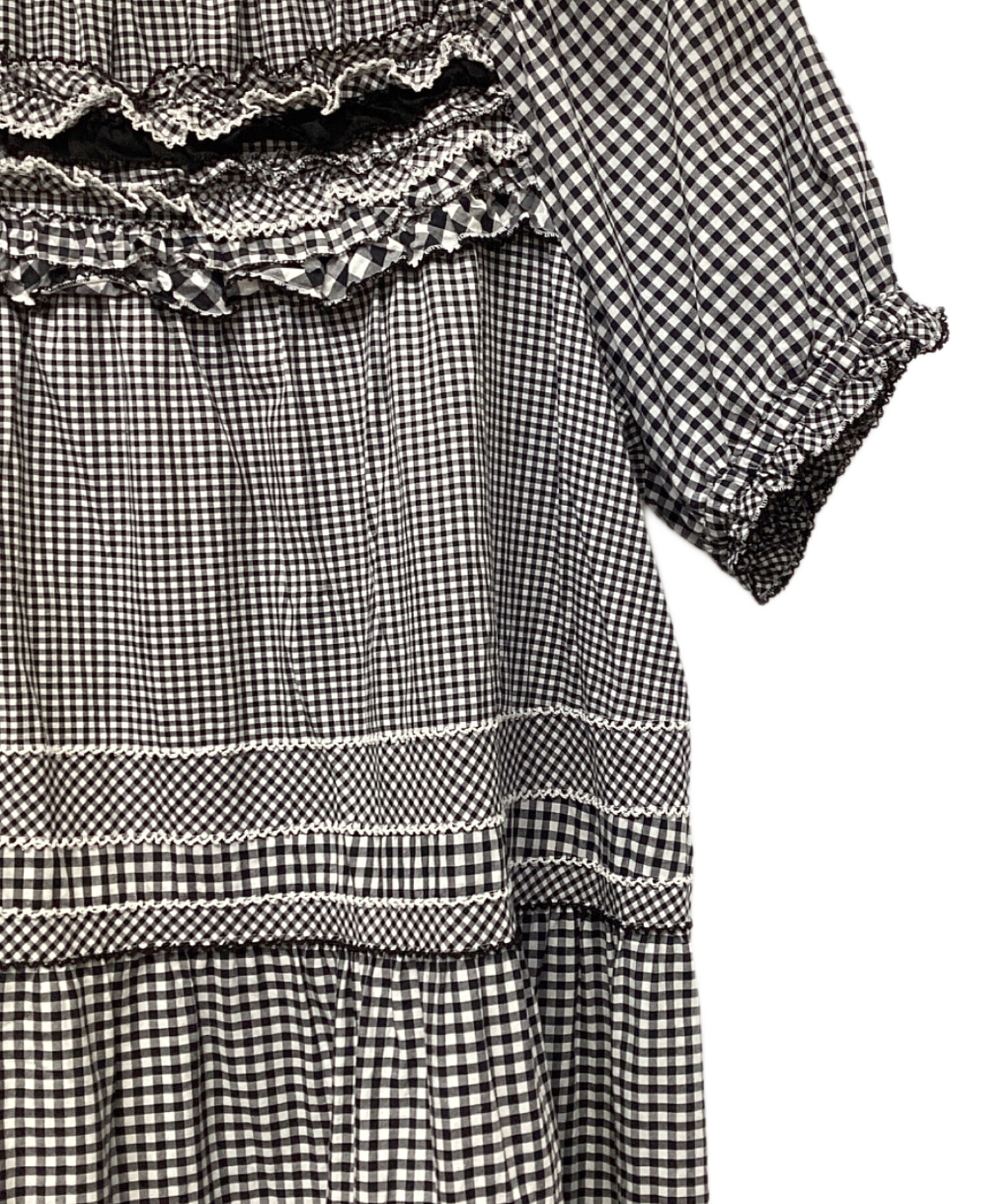 中古・古着通販】PINK HOUSE (ピンクハウス) 半袖ワンピース グレー