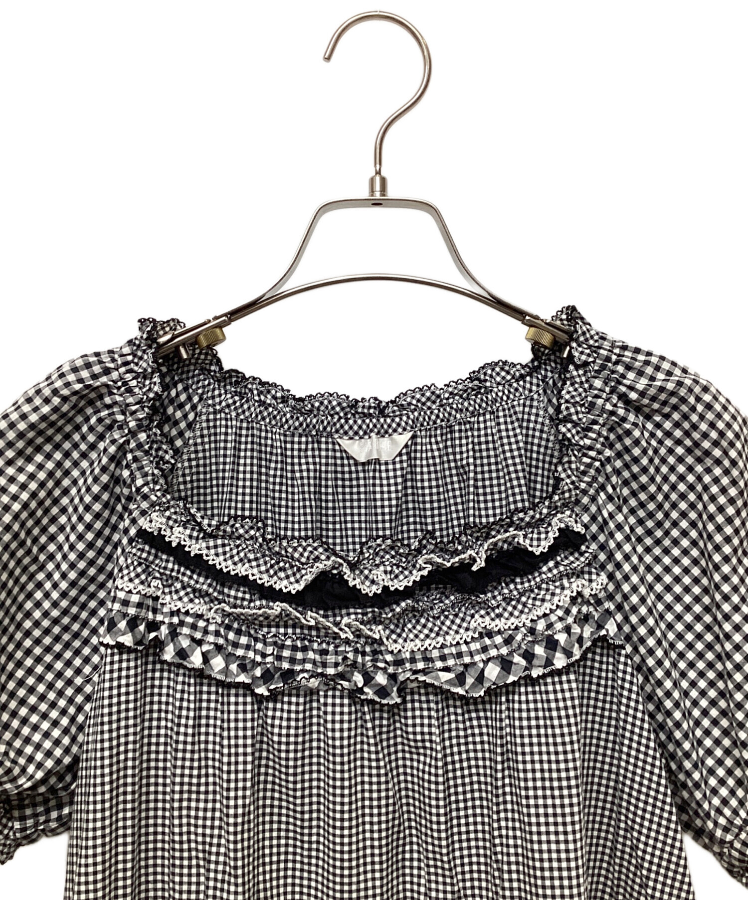 中古・古着通販】PINK HOUSE (ピンクハウス) 半袖ワンピース グレー