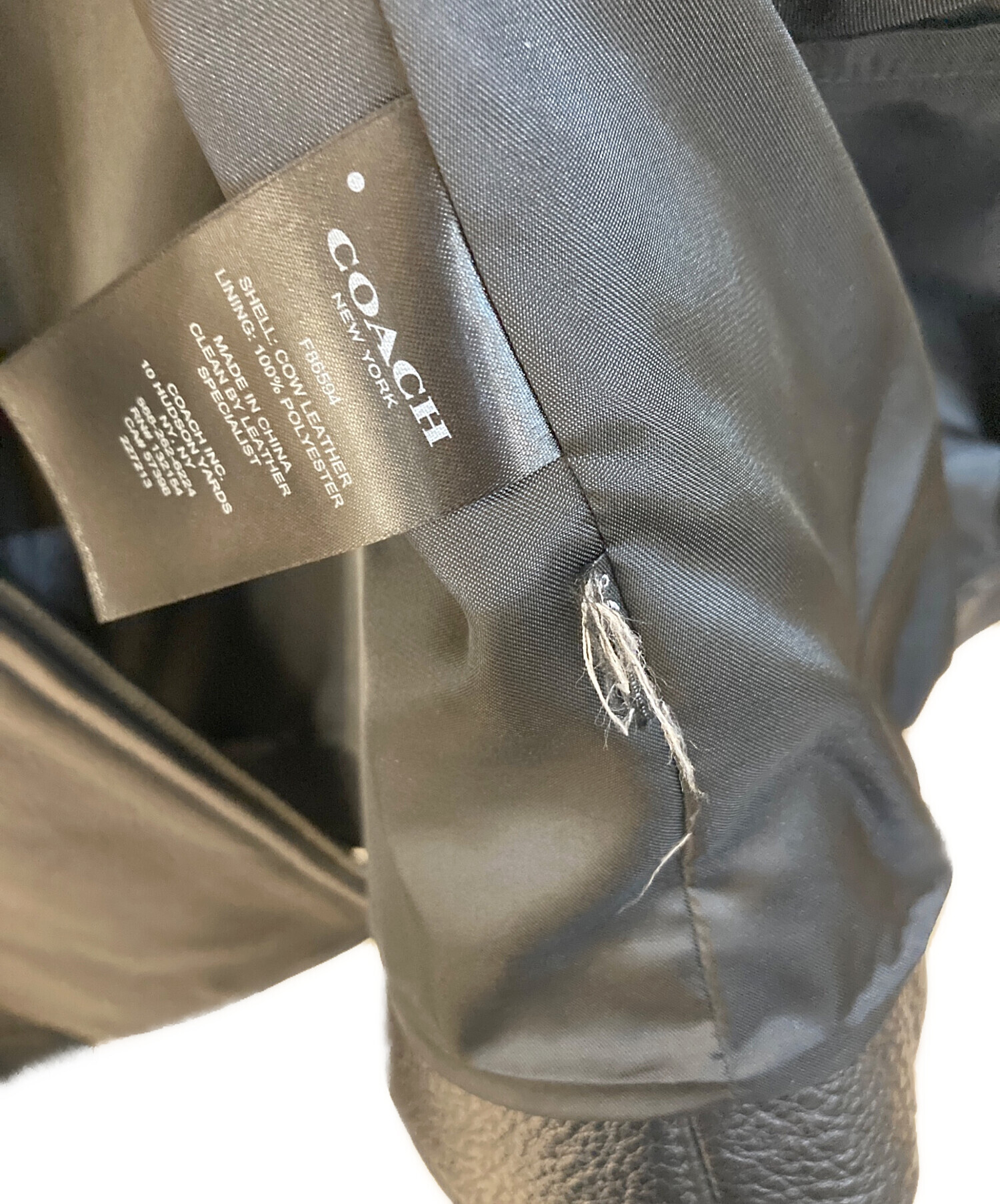 中古・古着通販】COACH (コーチ) ライダースジャケット ブラック