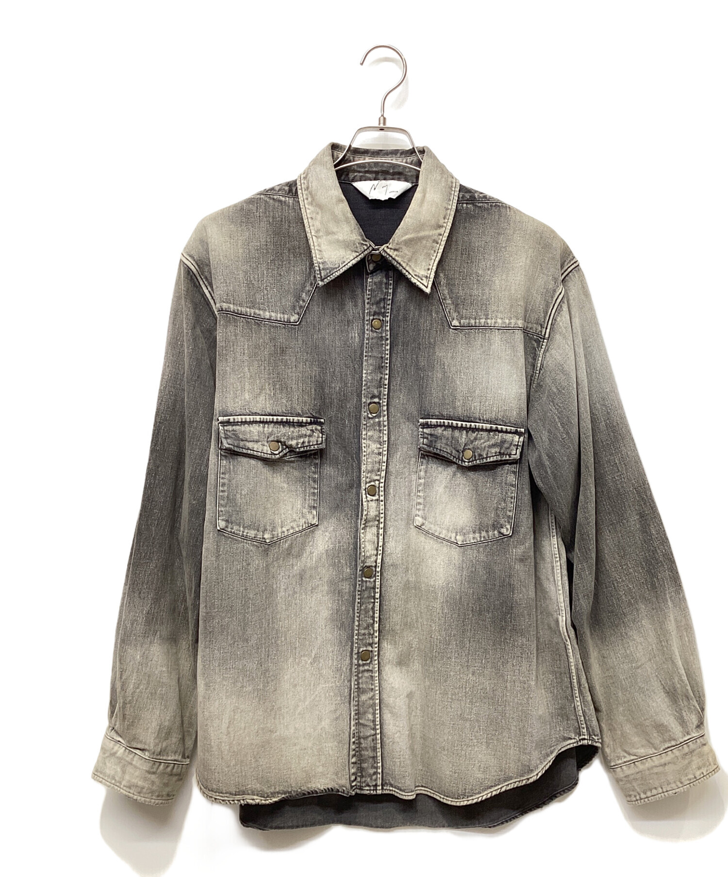 中古・古着通販】ANCELLM (アンセルム) デニムシャツ グレー サイズ:1