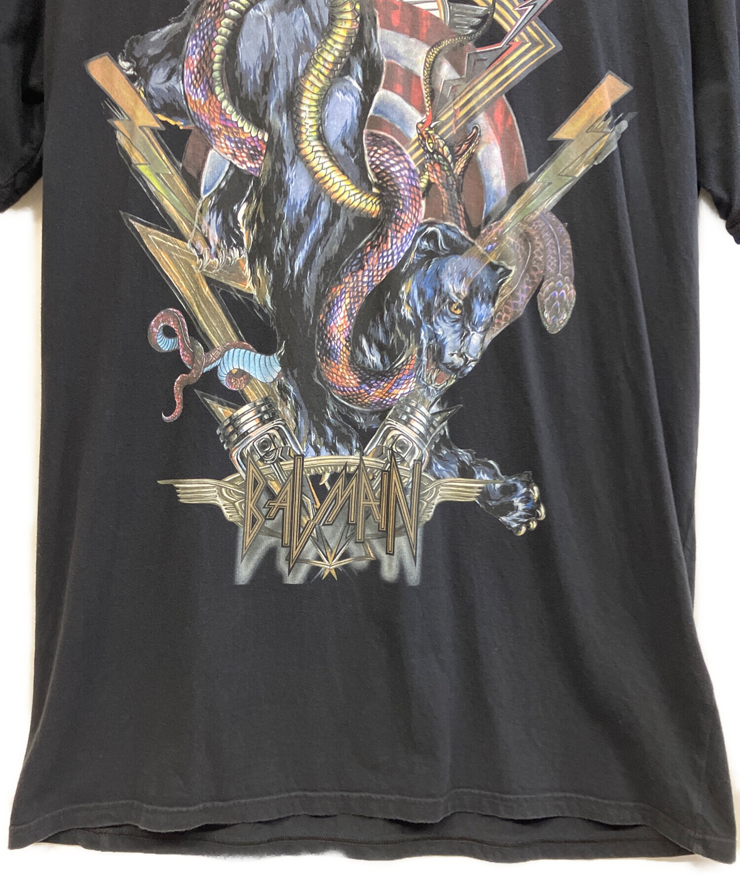 中古・古着通販】BALMAIN (バルマン) 半袖Tシャツ ブラック サイズ 