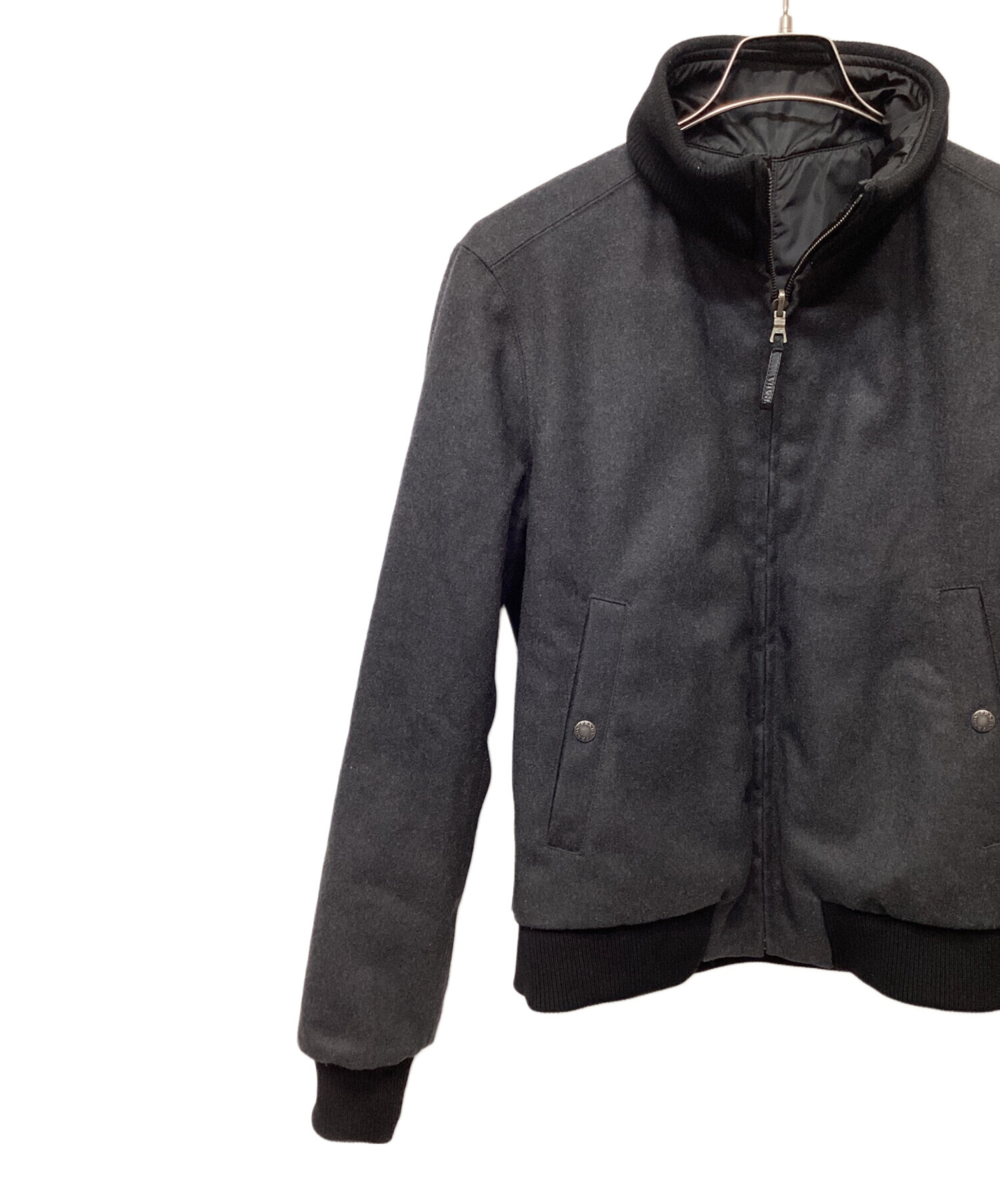 中古・古着通販】PRADA (プラダ) reversible lib knit jacket 中古・古着通販】PRADA (プラダ) reversible lib knit jacket