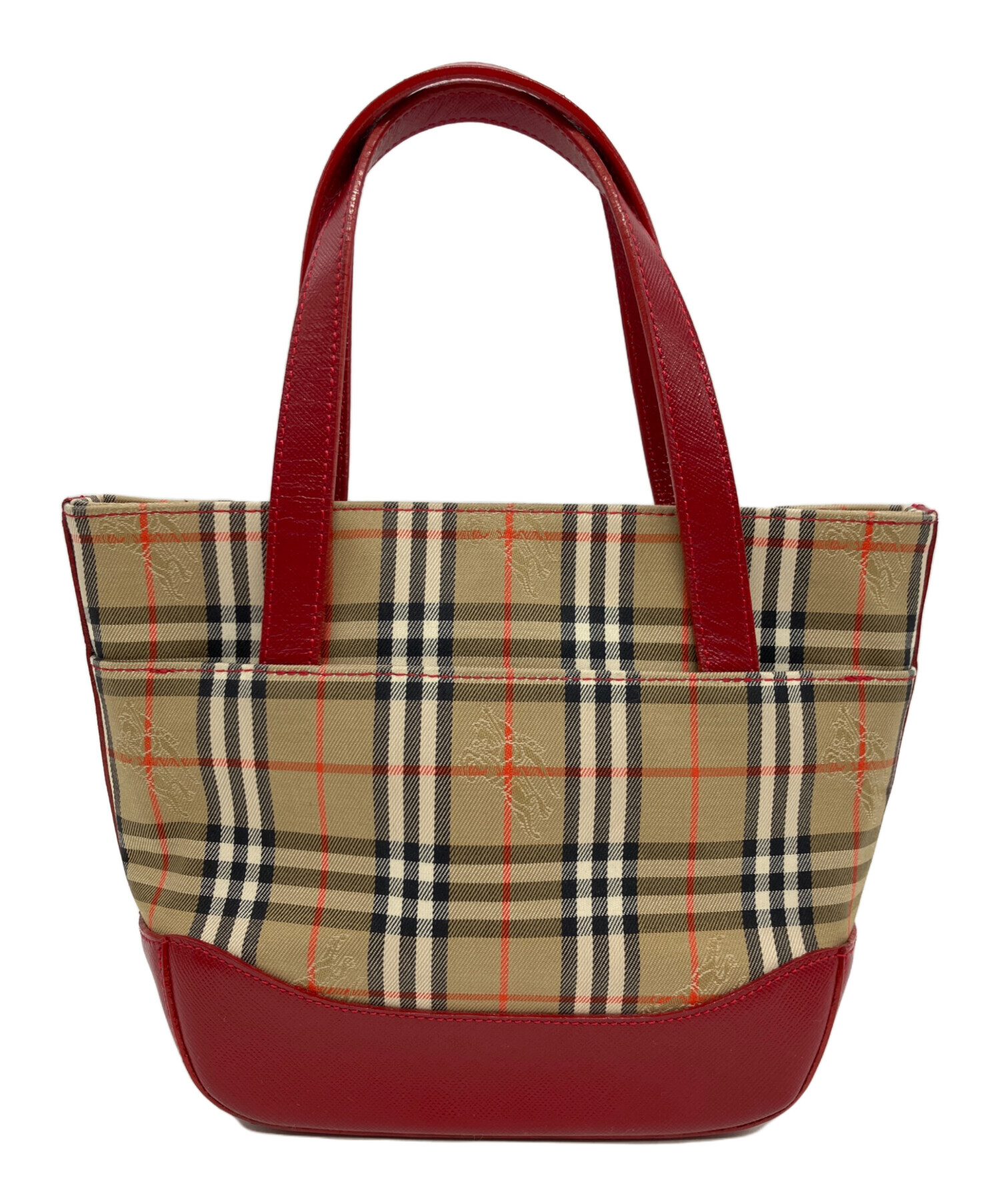 中古・古着通販】BURBERRY (バーバリー) ハンドバッグ レッド
