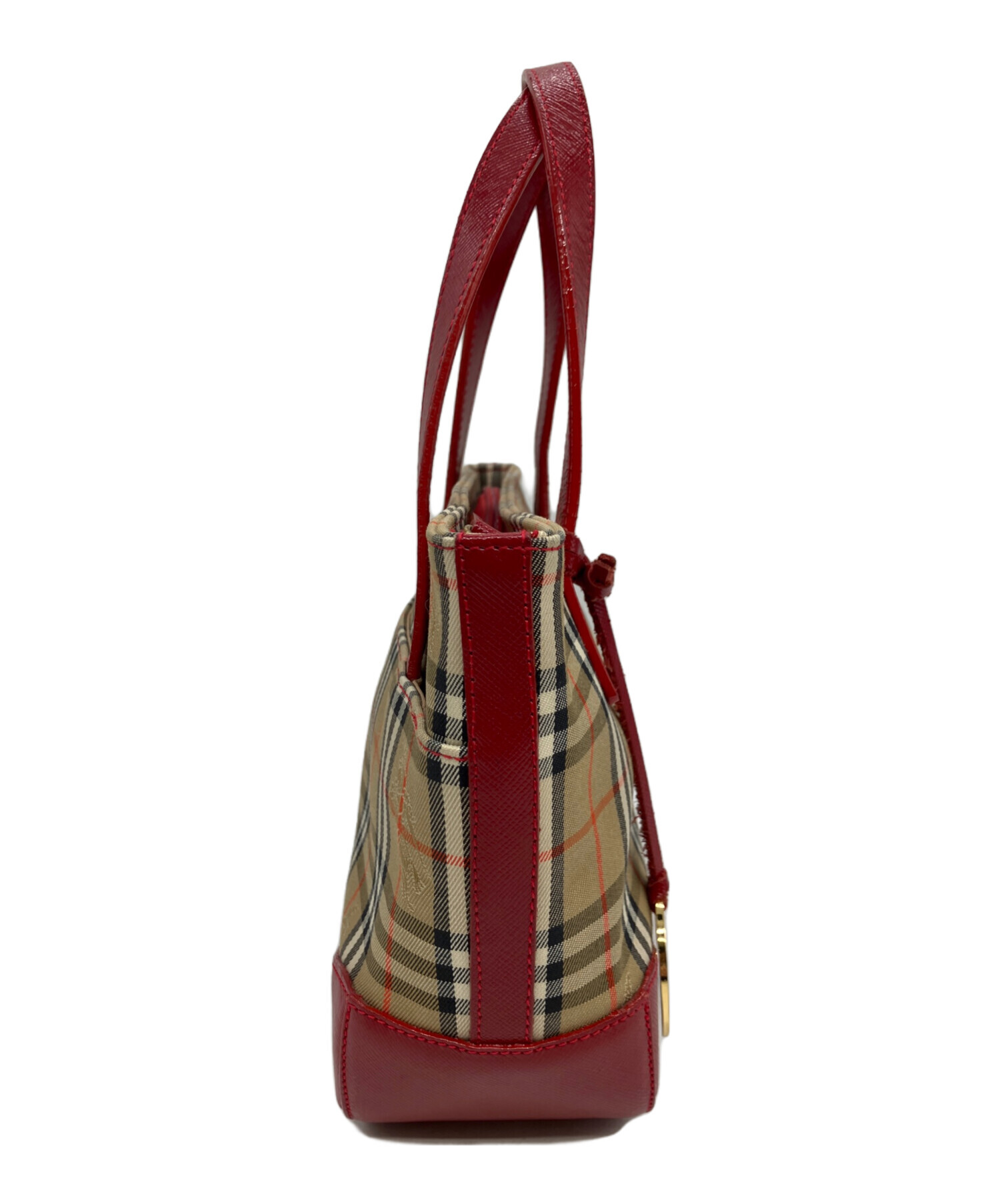 中古・古着通販】BURBERRY (バーバリー) ハンドバッグ レッド