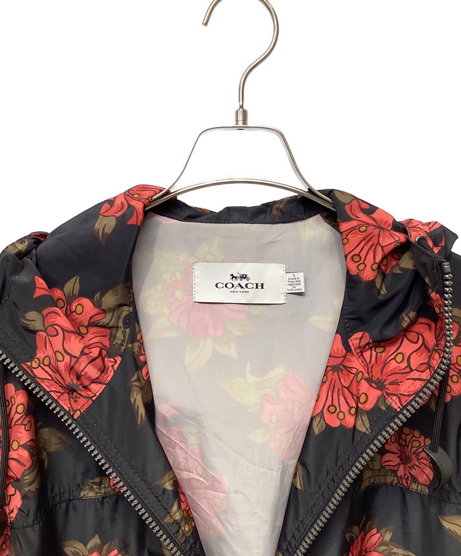 中古・古着通販】COACH (コーチ) マウンテンパーカー ブラック サイズ 