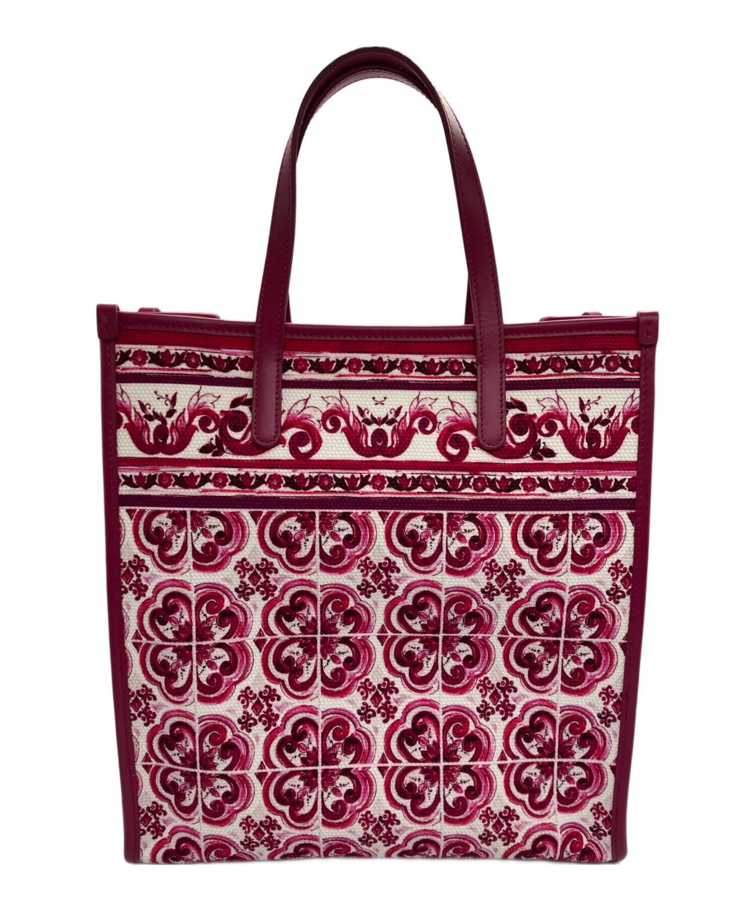 DOLCE&amp;GABBANA ベスト 40(M位) 黒xピンクx黄等(総柄) 【古着】【中古】 Dolce & Gabbana 