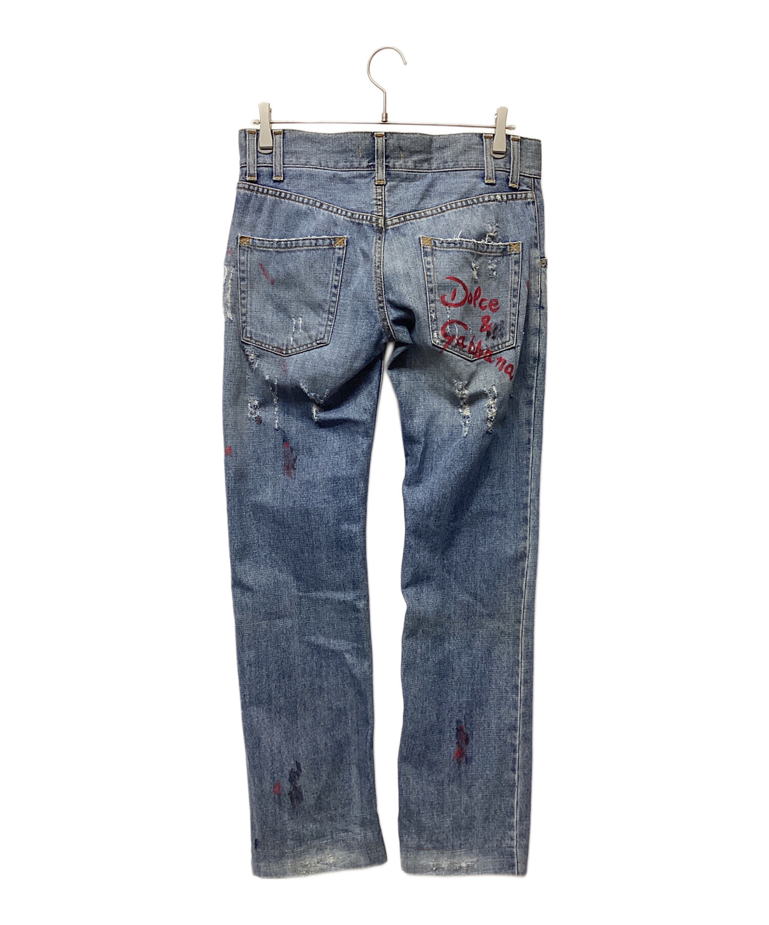 Dolce & Gabbana ダメージ加工デニムパンツ 中古・古着通販】DOLCE & GABBANA (ドルチェ＆ガッバーナ) ダメージ