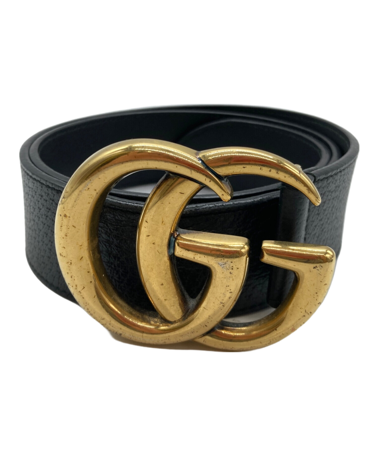 グッチ GUCCI ダブルG バックル ベルト 衣料品 レザー レディース ブラック系 【中古】 中古・古着通販】GUCCI (グッチ) ダブルGバックルレザーベルト