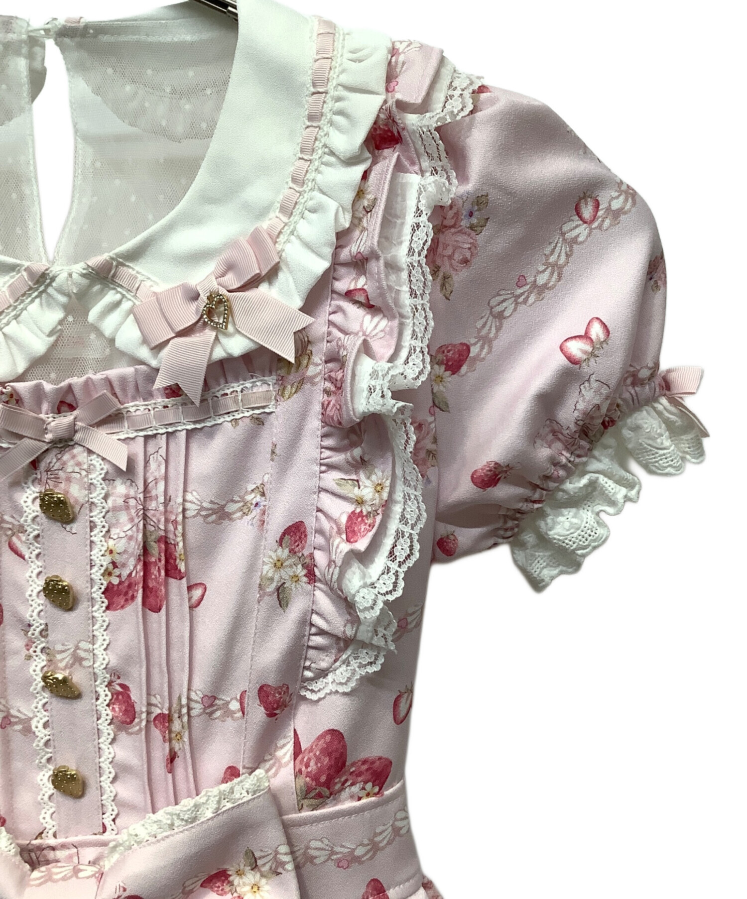 LIZLISA半袖ワンピース 中古・古着通販】LIZ LISA (リズリサ) 半袖ワンピース ピンク サイズ:2