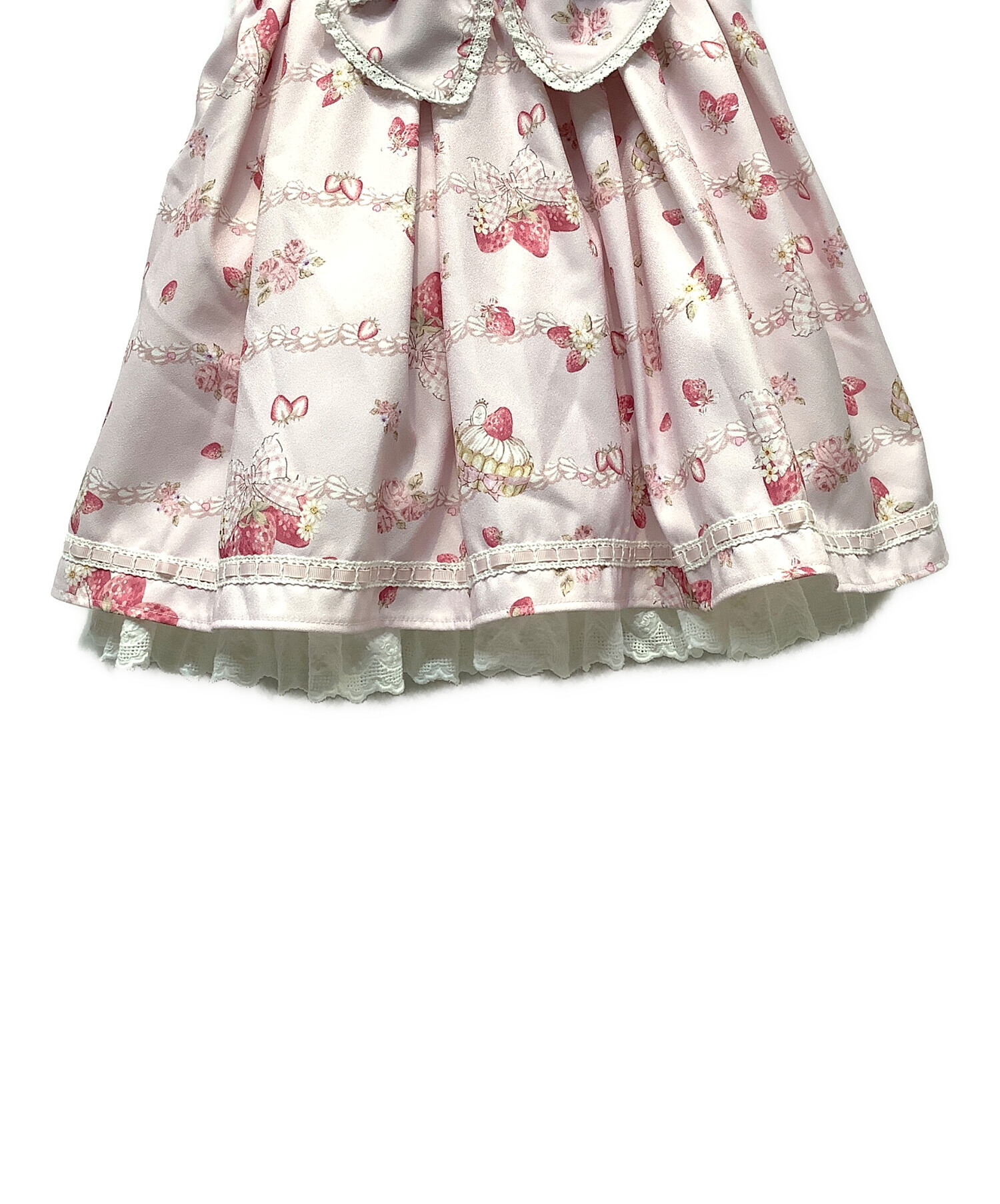 中古・古着通販】LIZ LISA (リズリサ) 半袖ワンピース ピンク サイズ:2