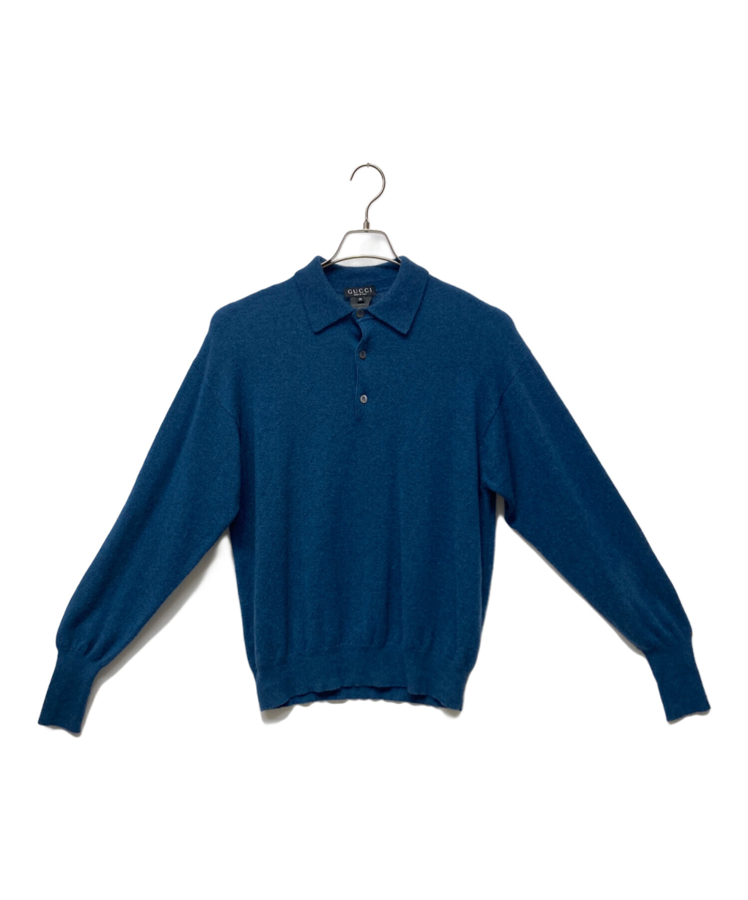 中古・古着通販】GUCCI (グッチ) 薄手ニット ブルー サイズ:M 