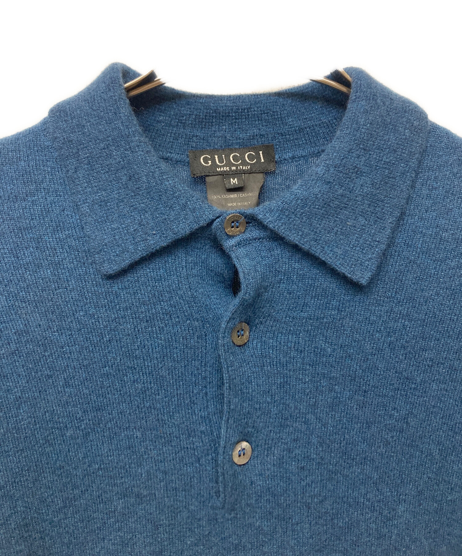 中古・古着通販】GUCCI (グッチ) 薄手ニット ブルー サイズ:M 