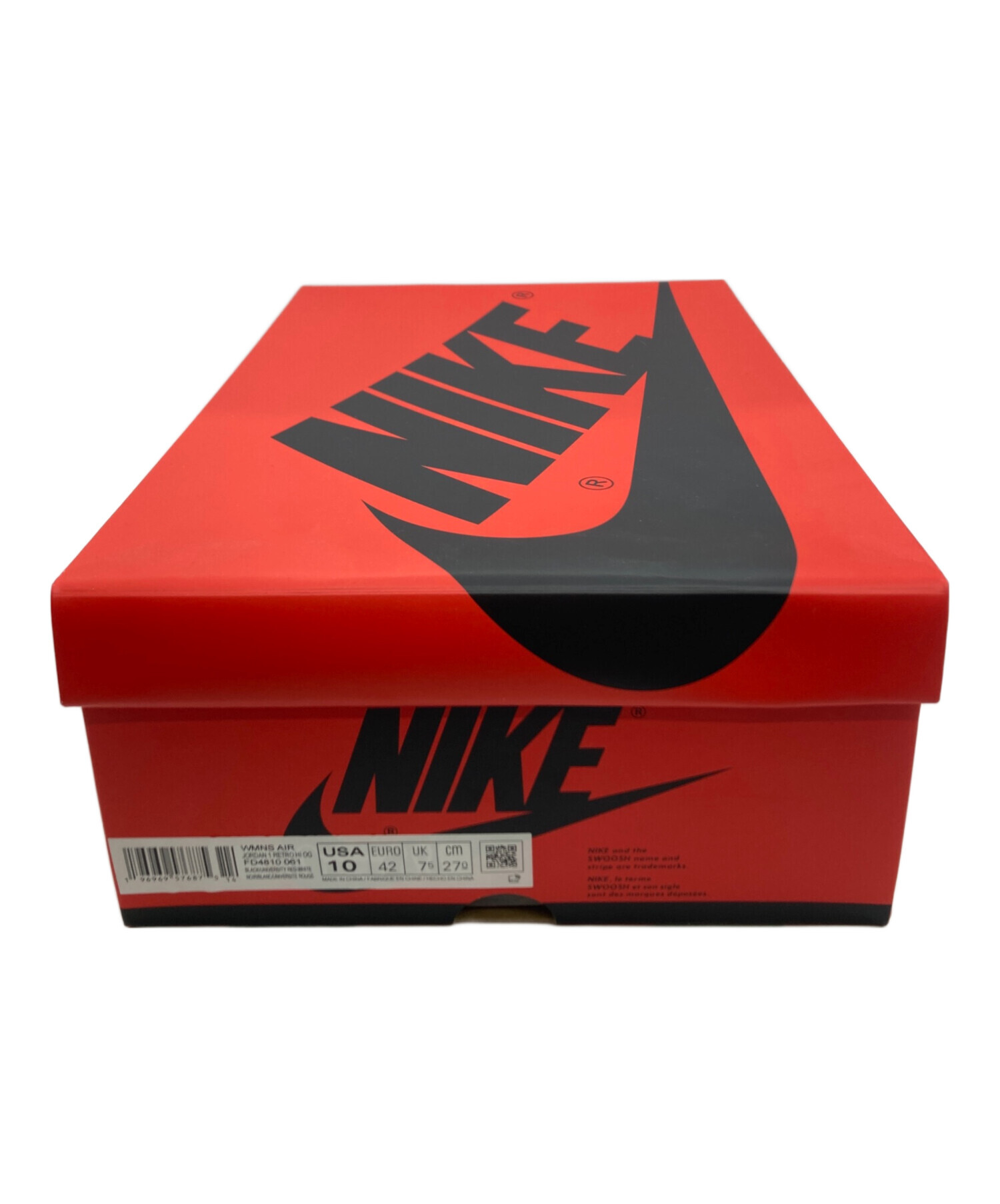 中古・古着通販】NIKE (ナイキ) ハイカットスニーカー レッド×ブラック