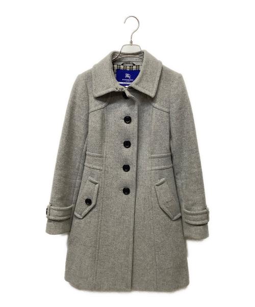 アンゴラ✨BURBERRYBLUE LABELバーバリー ダッフルコートグレーL 中古・古着通販】BURBERRY BLUE LABEL (バーバリーロンドンブルー