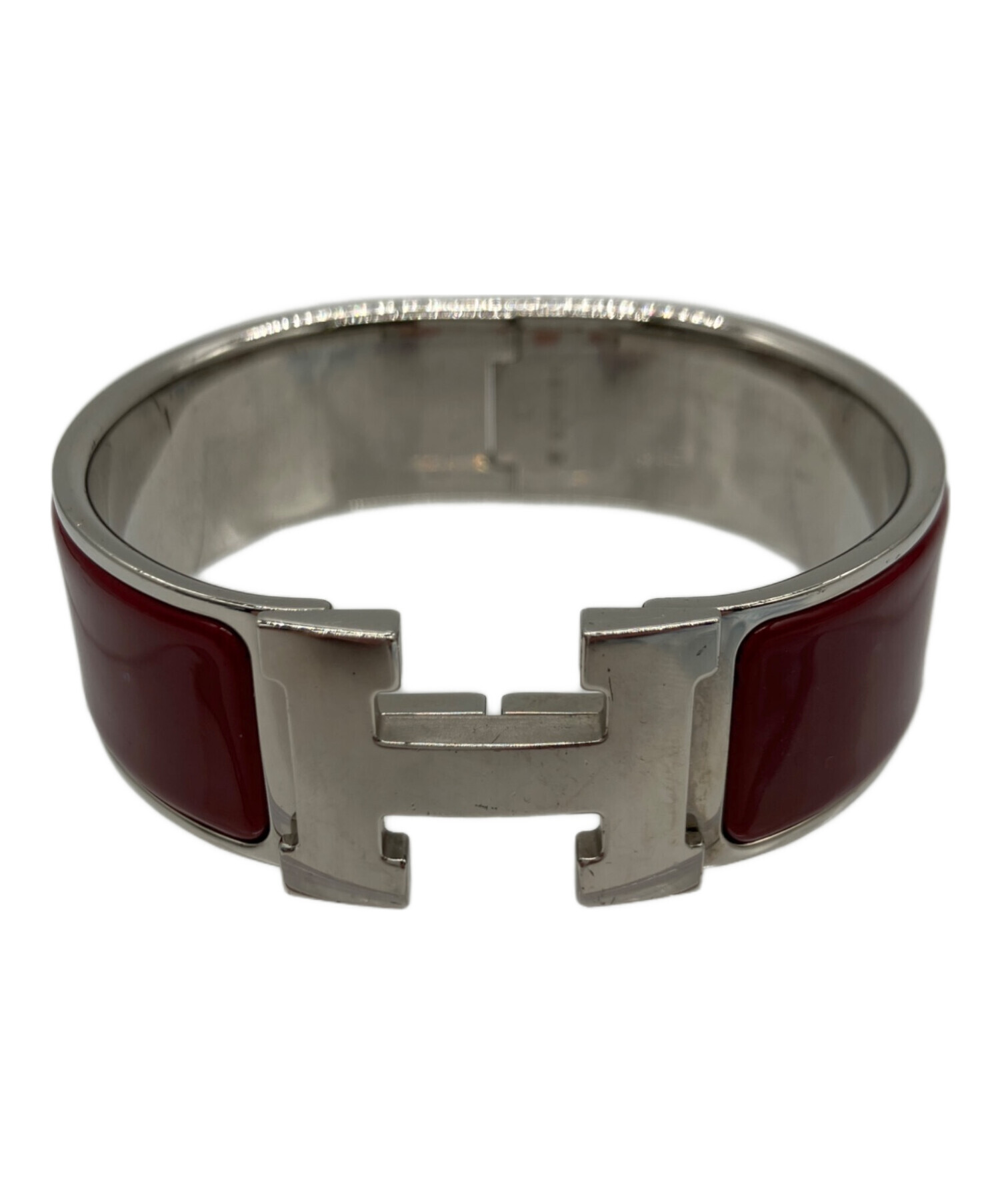 中古・古着通販】HERMES (エルメス) ブレスレット シルバー×レッド