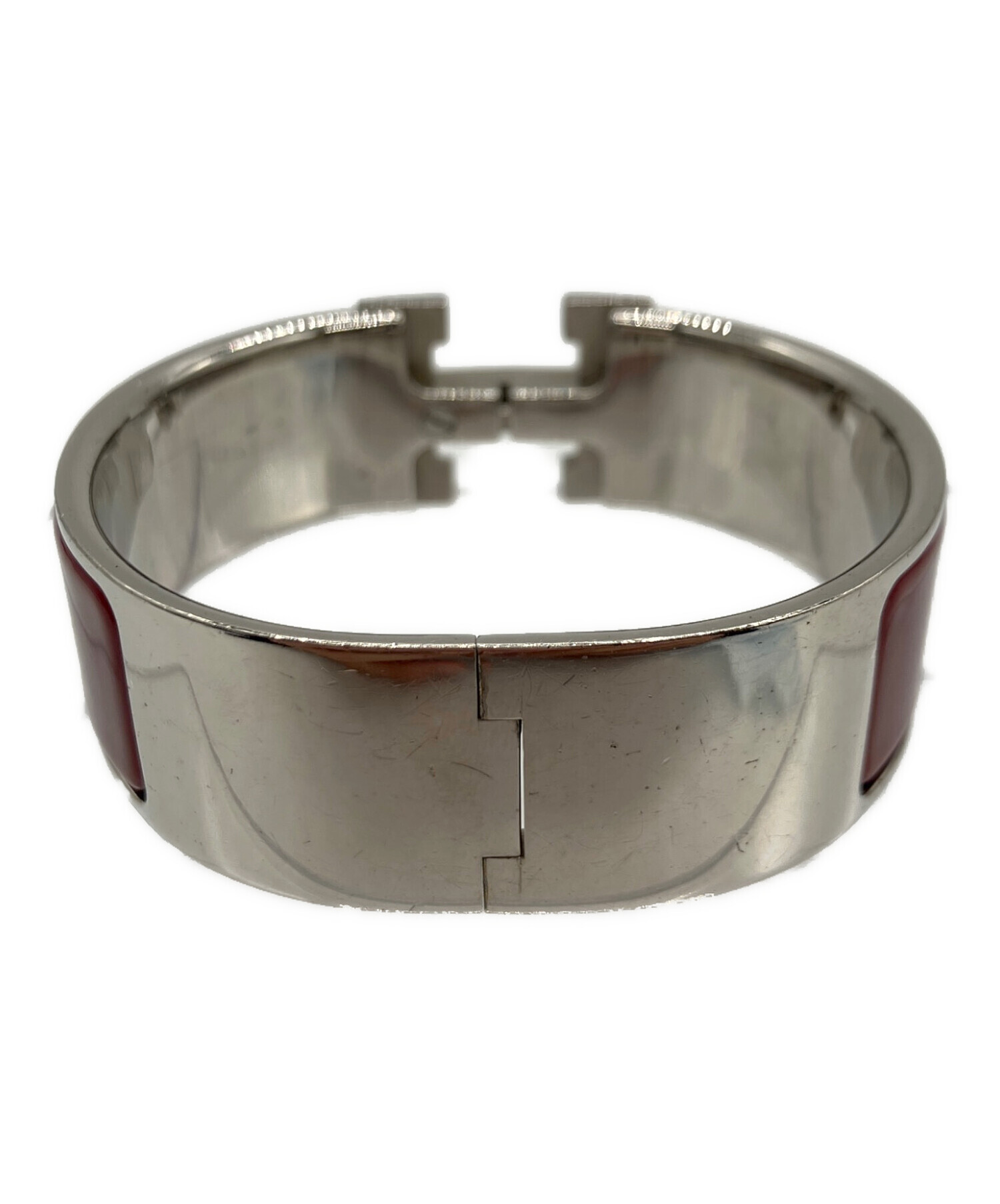 中古・古着通販】HERMES (エルメス) ブレスレット シルバー×レッド