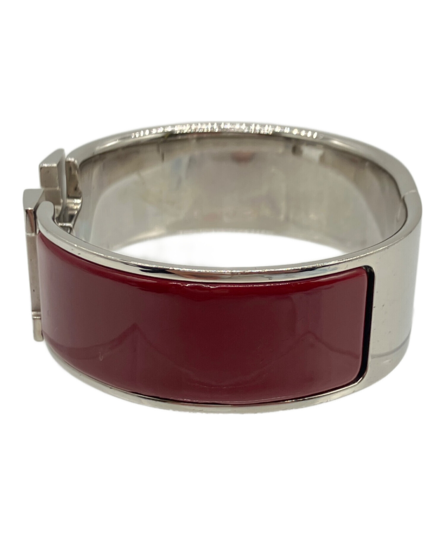中古・古着通販】HERMES (エルメス) ブレスレット シルバー×レッド