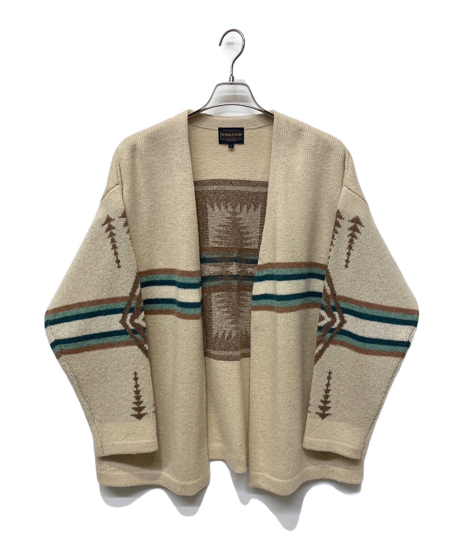中古・古着通販】PENDLETON (ペンドルトン) 厚手カーディガン ベージュ 